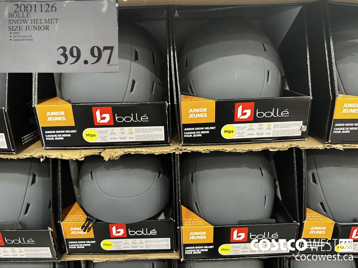 2001126 BOLLE SNOW HELMET SIZE JUNIOR $39.97