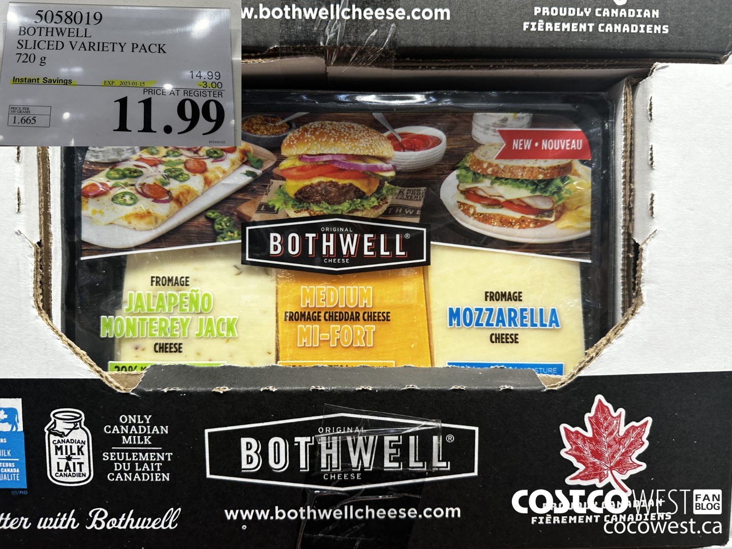 5058019 BOTHWELL SLICED VARIETY PACK 720 g ($3.00 INSTANT SAVINGS EXPIRES ON 2023-01-15) $11.99