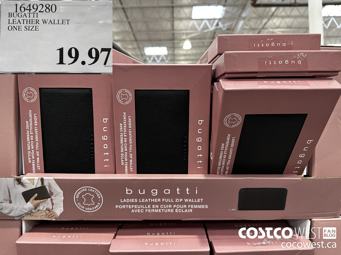 1649280 BUGATTI LEATHER WALLET ONE SIZE $19.97
