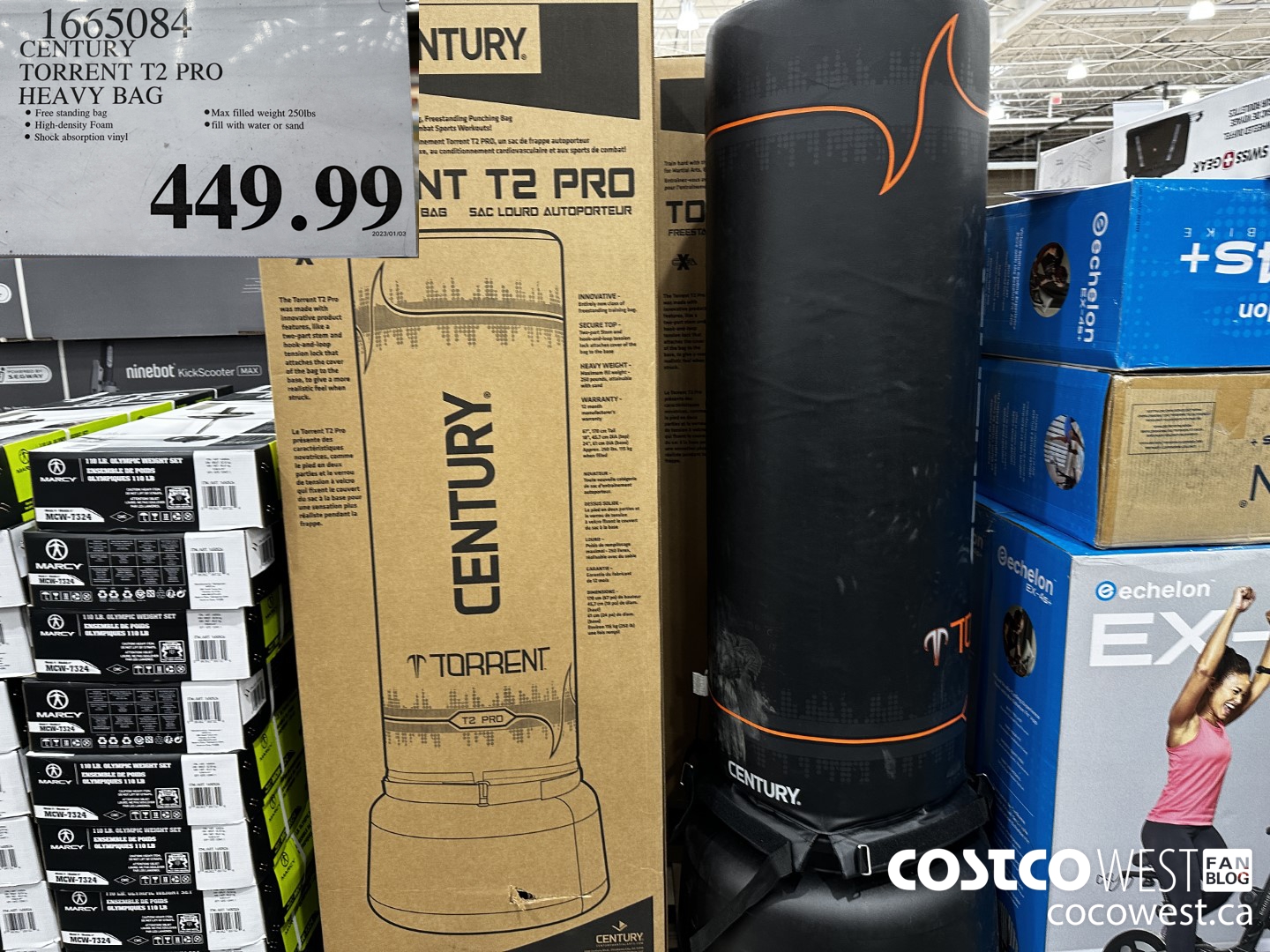 1665084 CENTURY TORRENT T2 PRO HEAVY BAG $449.99