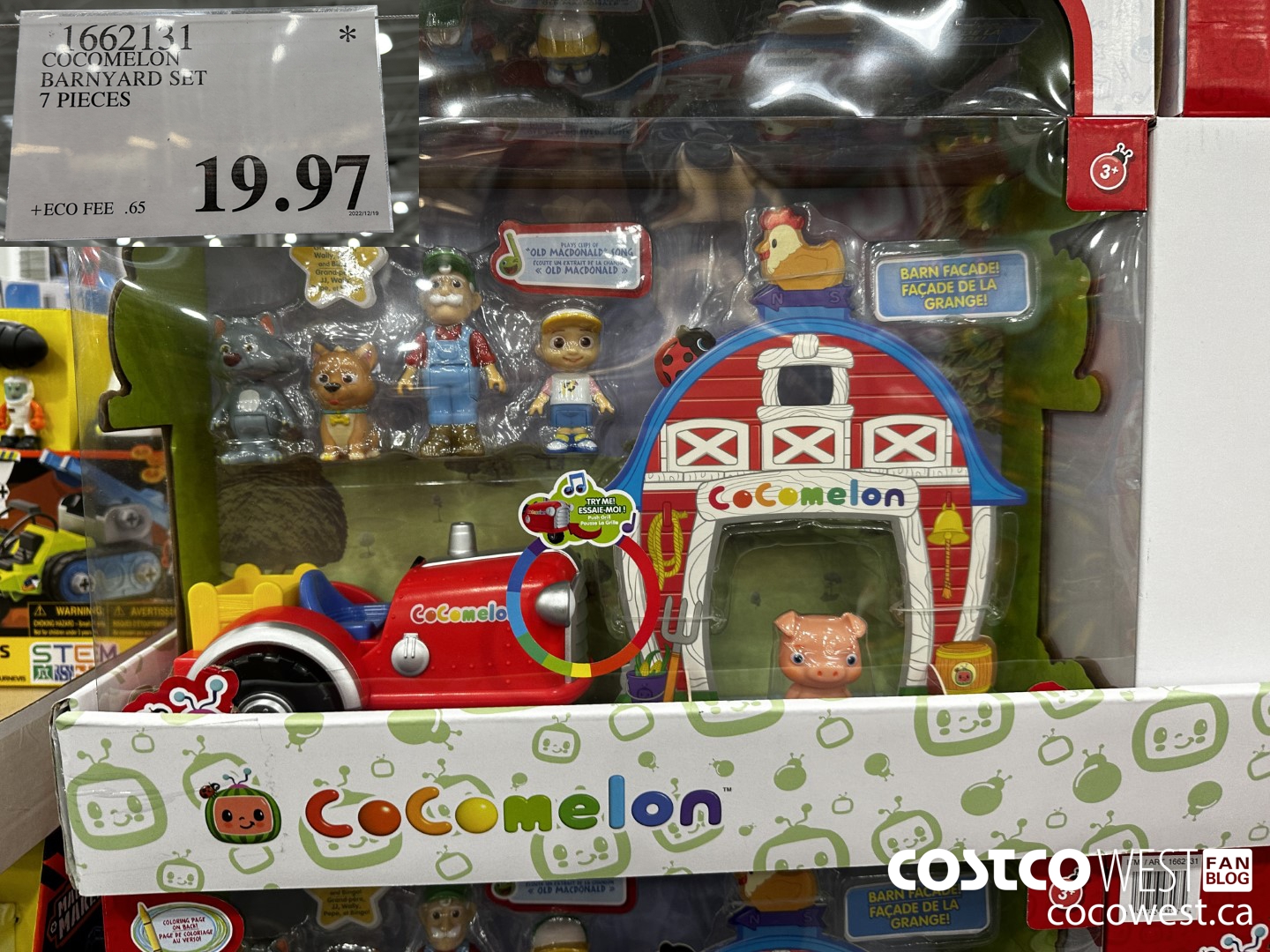 1662131 COCOMELON BARNYARD SET 7 PIECES $19.97