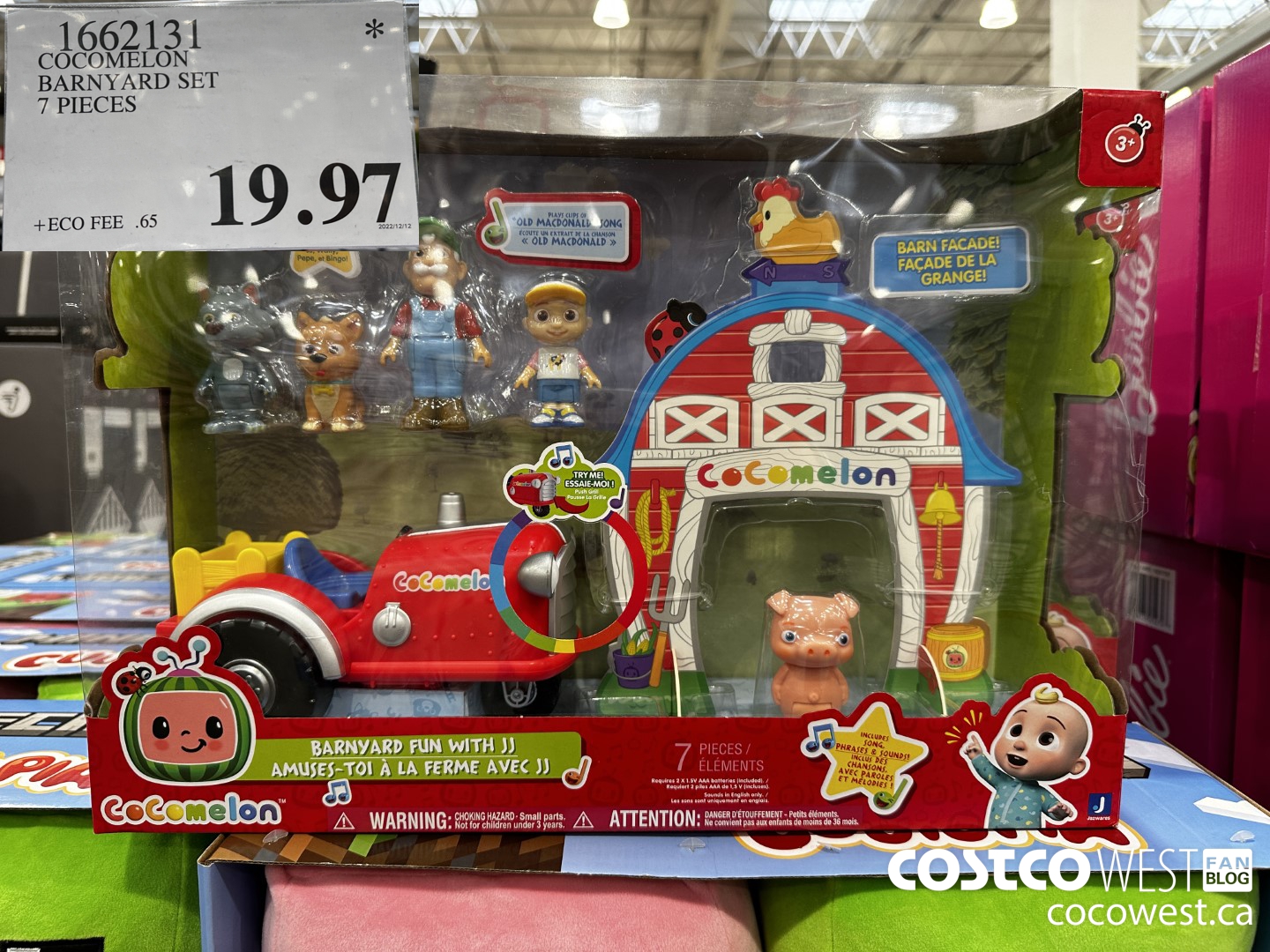 1662131 COCOMELON BARNYARD SET 7 PIECES $19.97