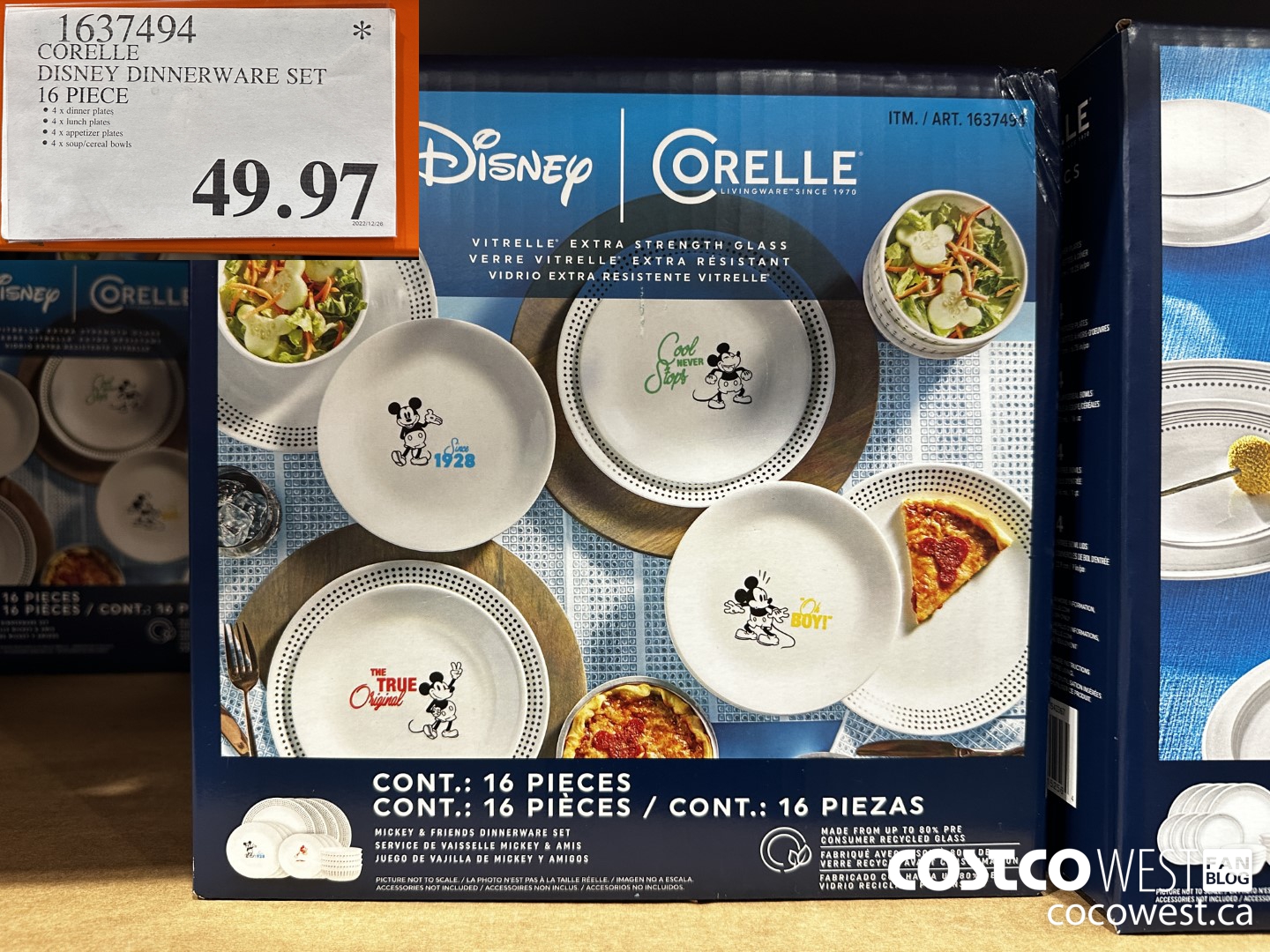 1637494 CORELLE DISNEY DINNERWARE SET 16 PIECE 74 99 - Costco East Fan Blog