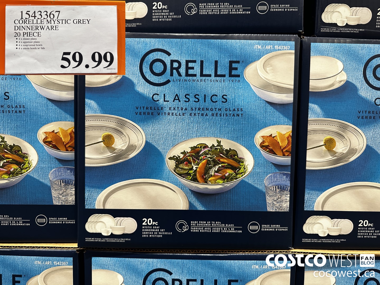 Vaisselle corelle cheap costco