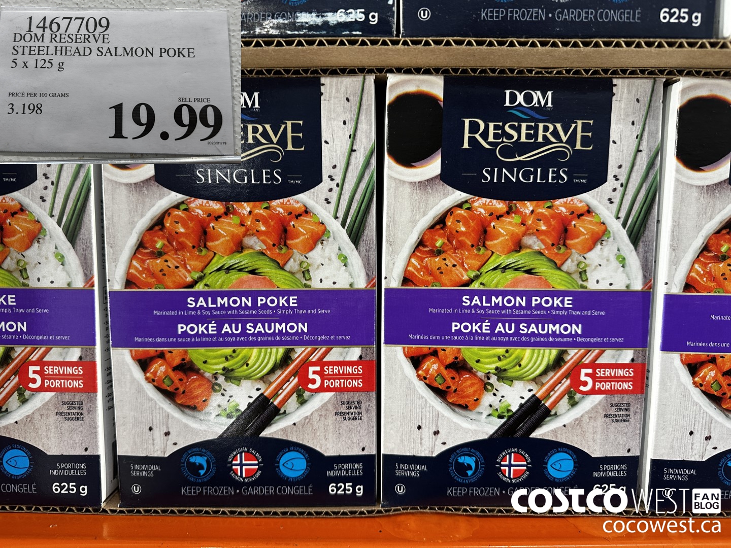 1467709 DOM RESERVE STEELHEAD SALMON POKE 5 x 125 g $19.99