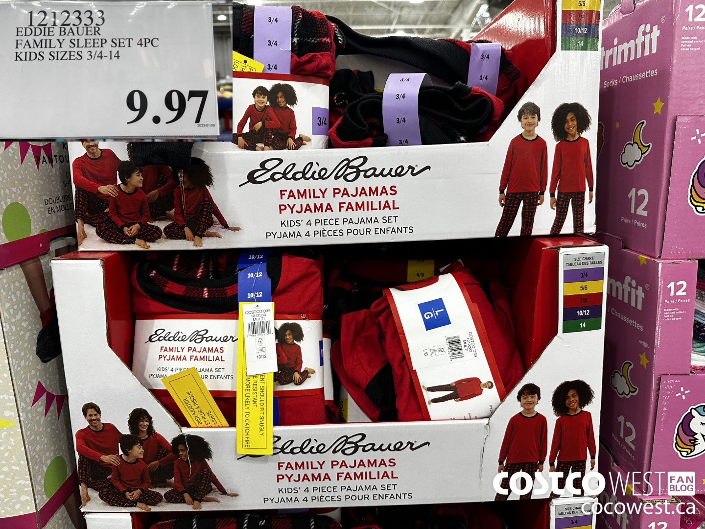 1212333 EDDIE BAUER FAMILY SLEEP SET 4PC KIDS SIZES 3/4-14 $9.97