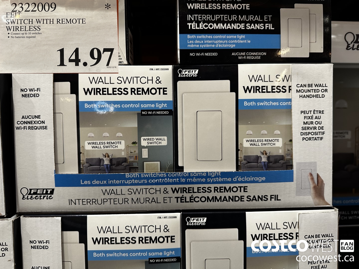 2322009 FEIT SWITCH WITH REMOTE WIRELESS $14.97