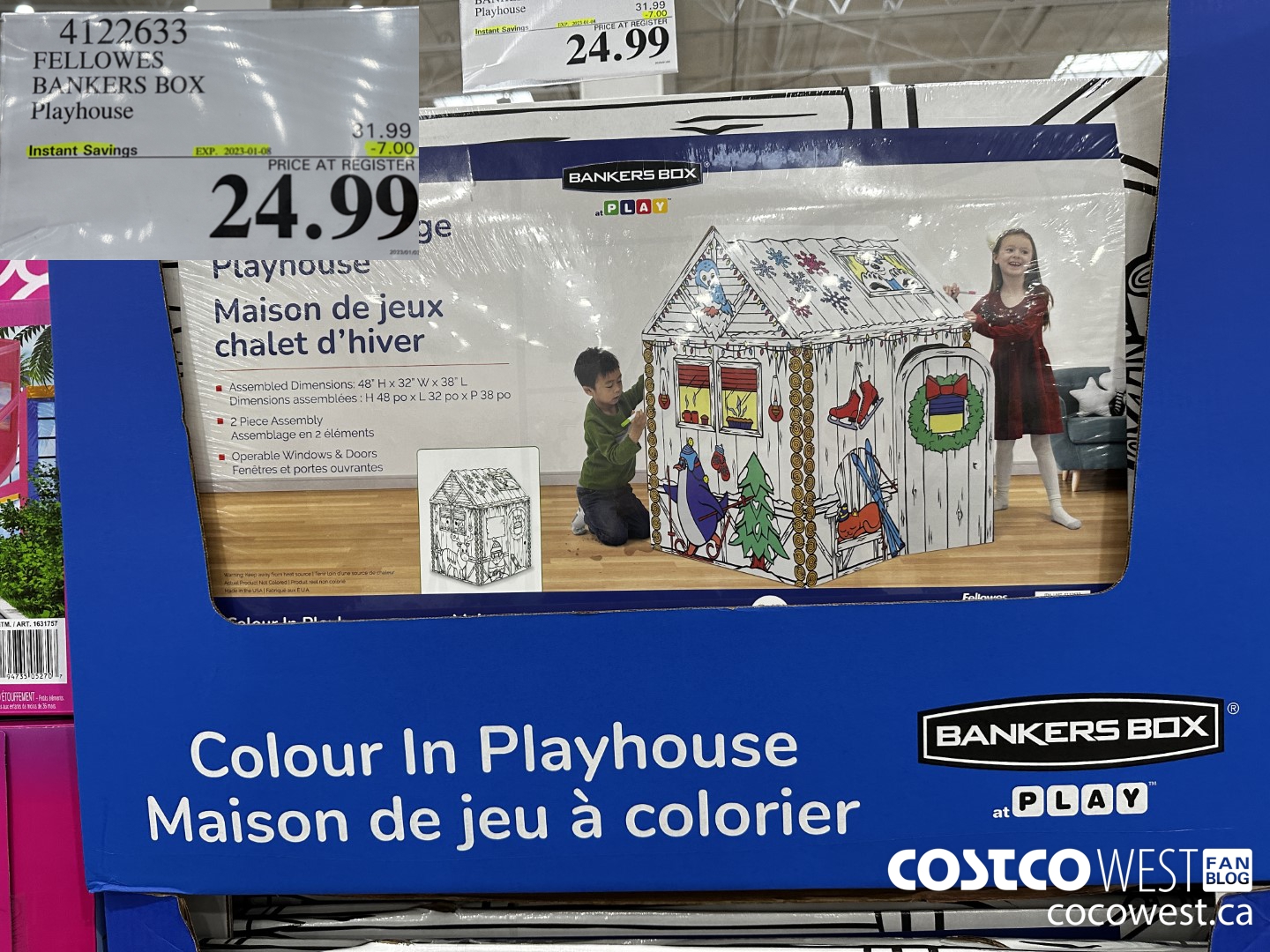 4122633 FELLOWES BANKERS BOX Playhouse  ($7.00 INSTANT SAVINGS EXPIRES ON 2023-01-08) $24.99