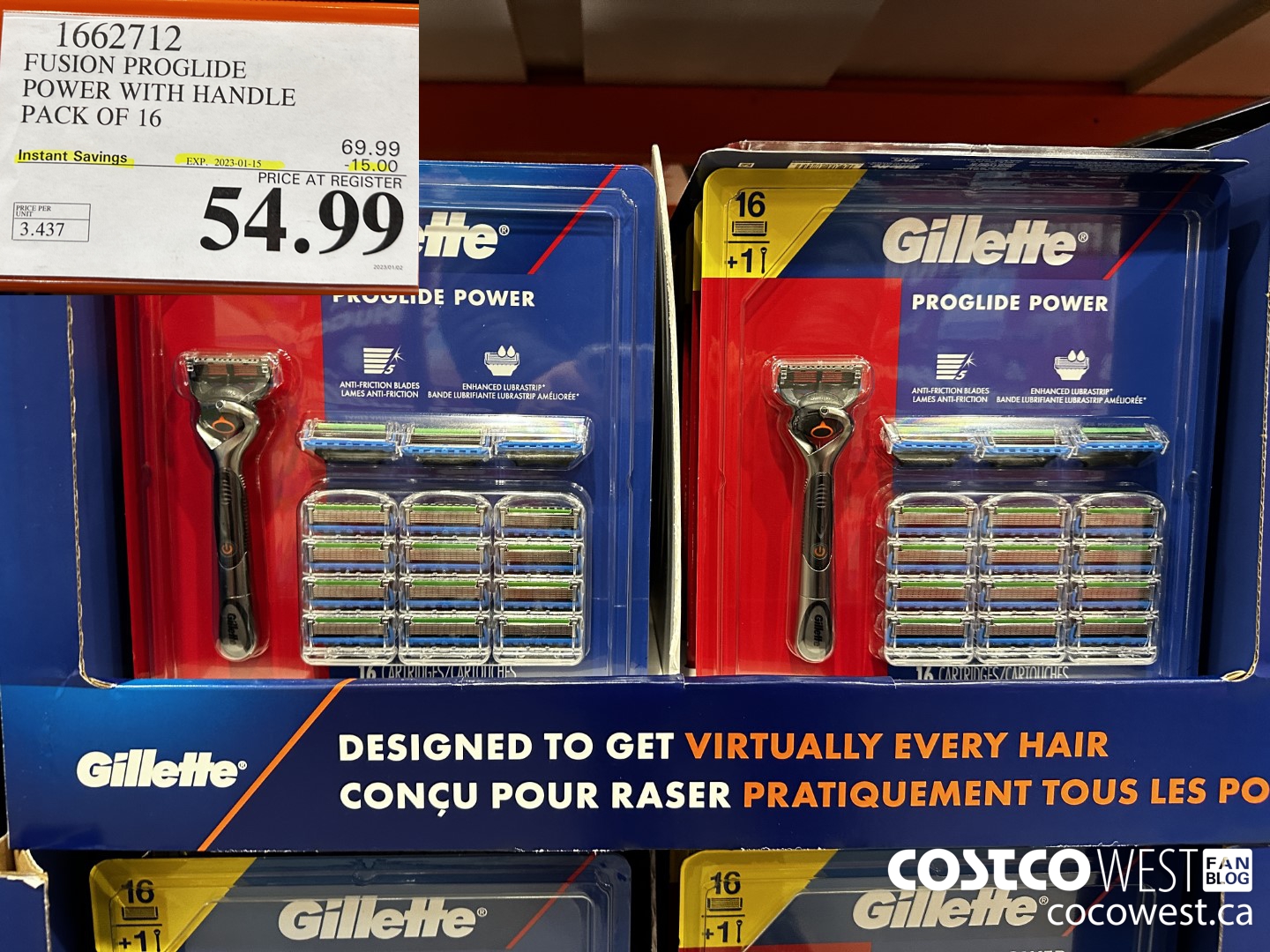 1662712 FUSION PROGLIDE POWER WITH HANDLE PACK OF 16 ($15.00 INSTANT SAVINGS EXPIRES ON 2023-01-15) $54.99