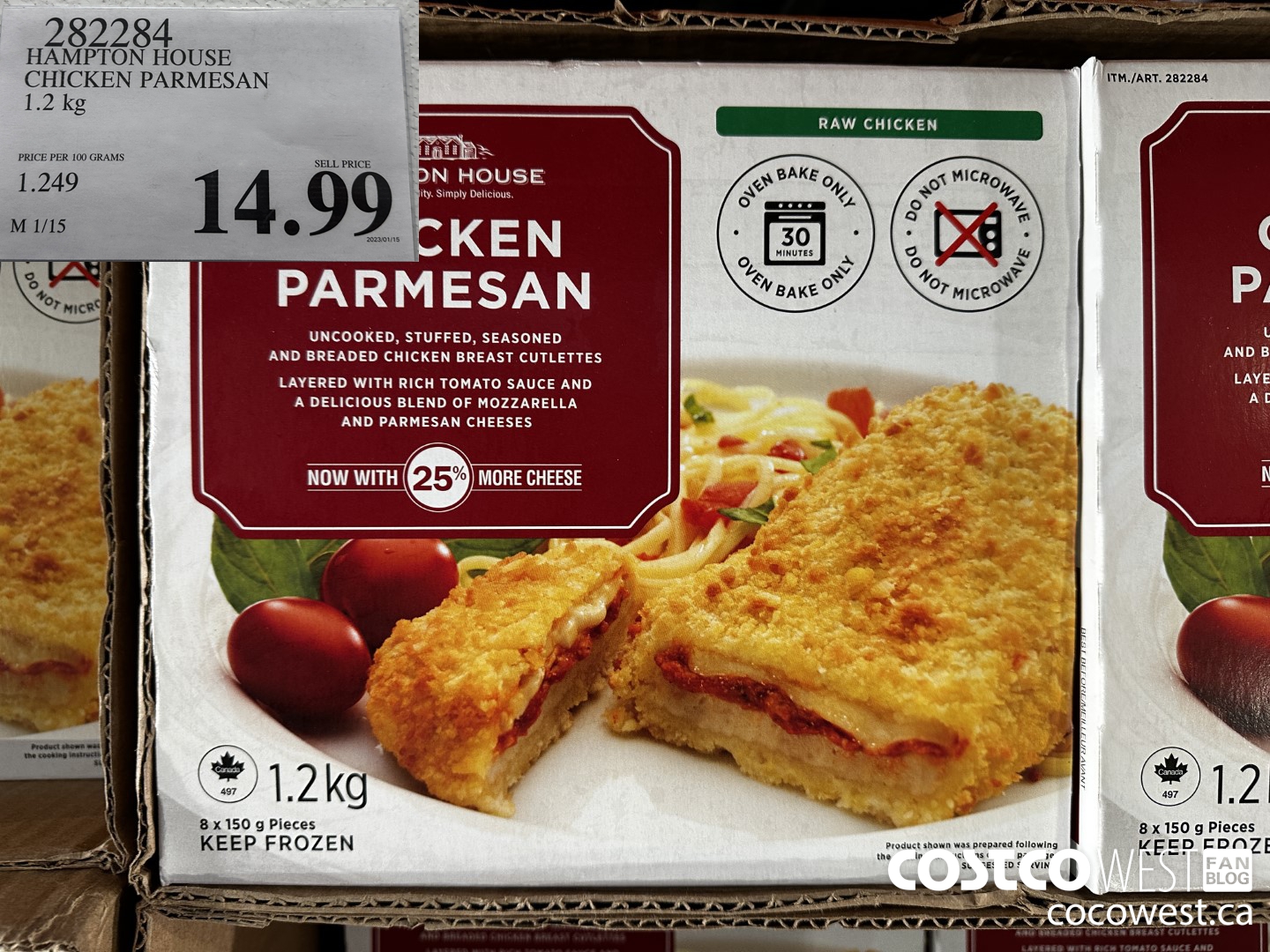 282284 HAMPTON HOUSE CHICKEN PARMESAN 1.2 kg $14.99