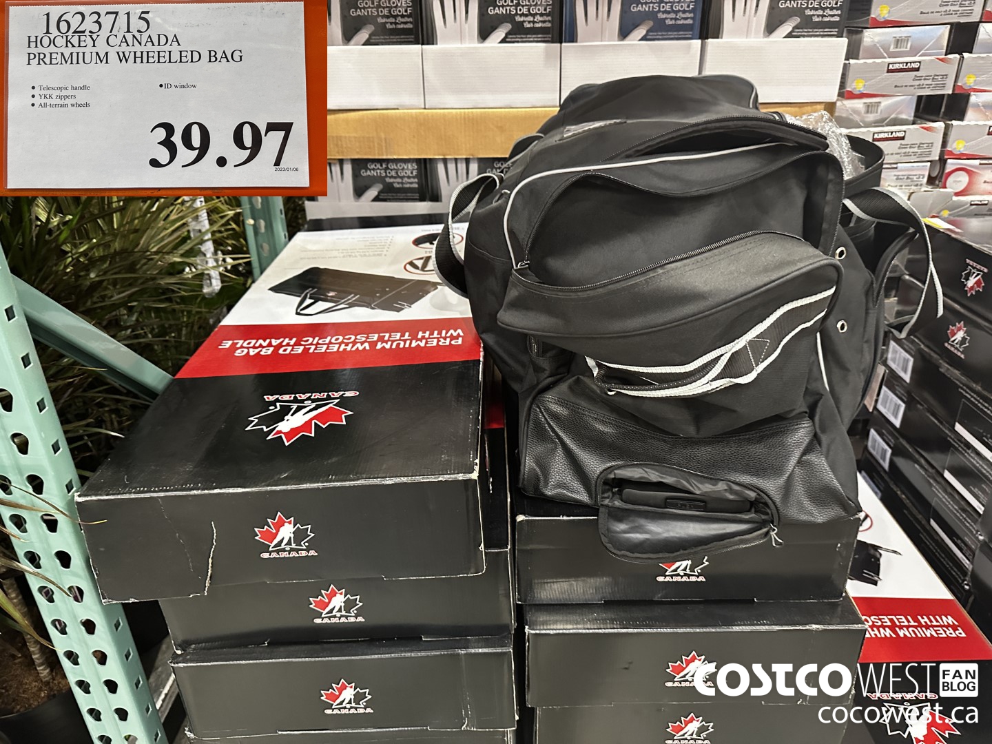 1623715 HOCKEY CANADA PREMIUM WHEELED BAG $39.97