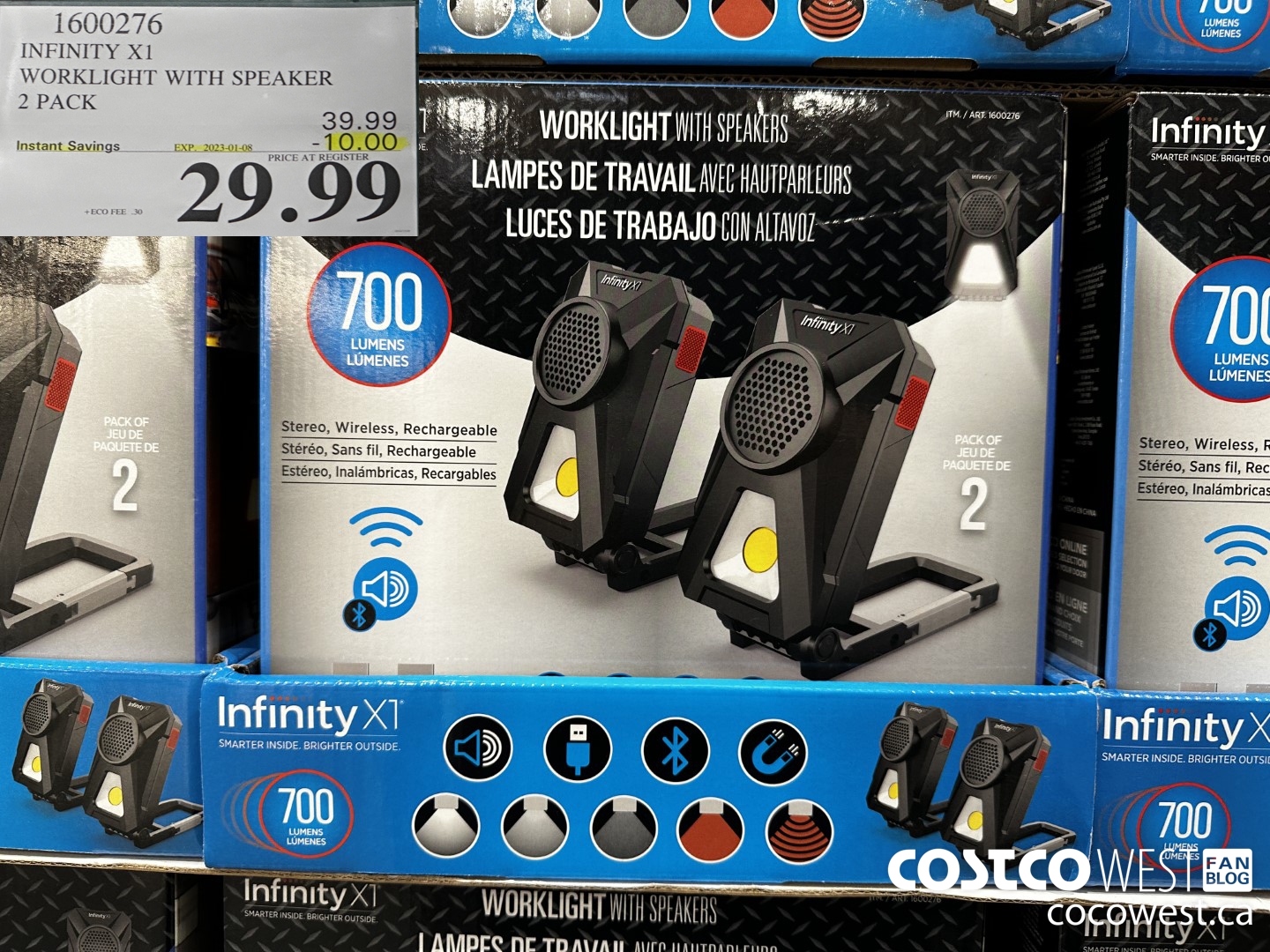 1600276 INFINITY X1 WORKLIGHT WITH SPEAKER 2 PACK ($10.00 INSTANT SAVINGS EXPIRES ON 2023-01-08) $29.99