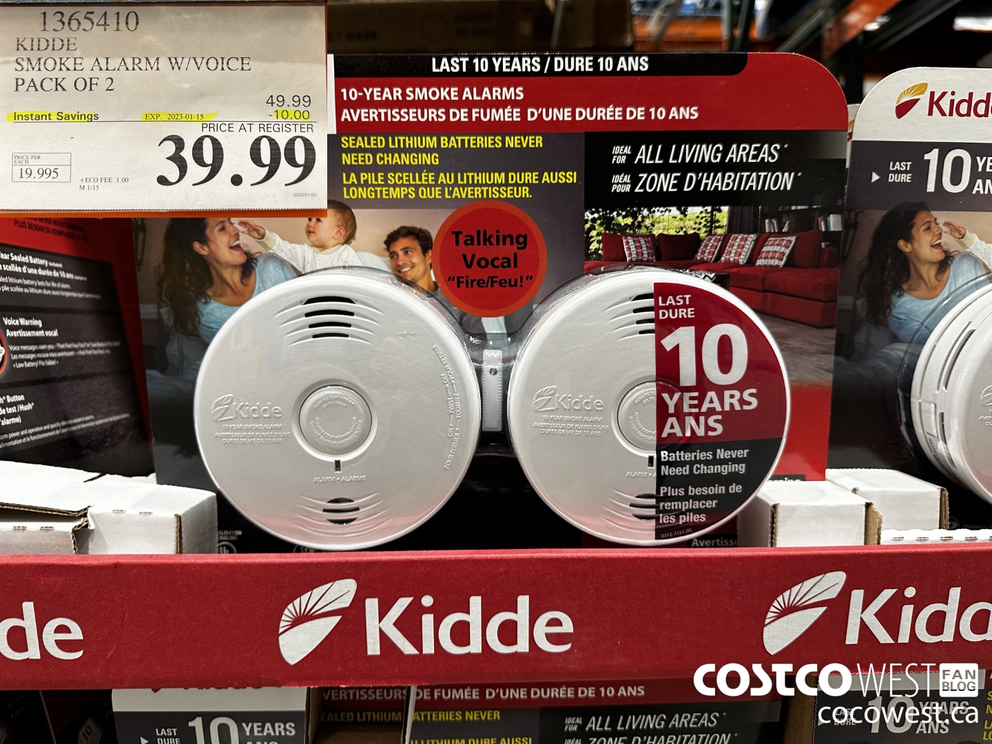1365410 KIDDE SMOKE ALARM W/VOICE PACK OF 2 ($10.00 INSTANT SAVINGS EXPIRES ON 2023-01-15) $39.99