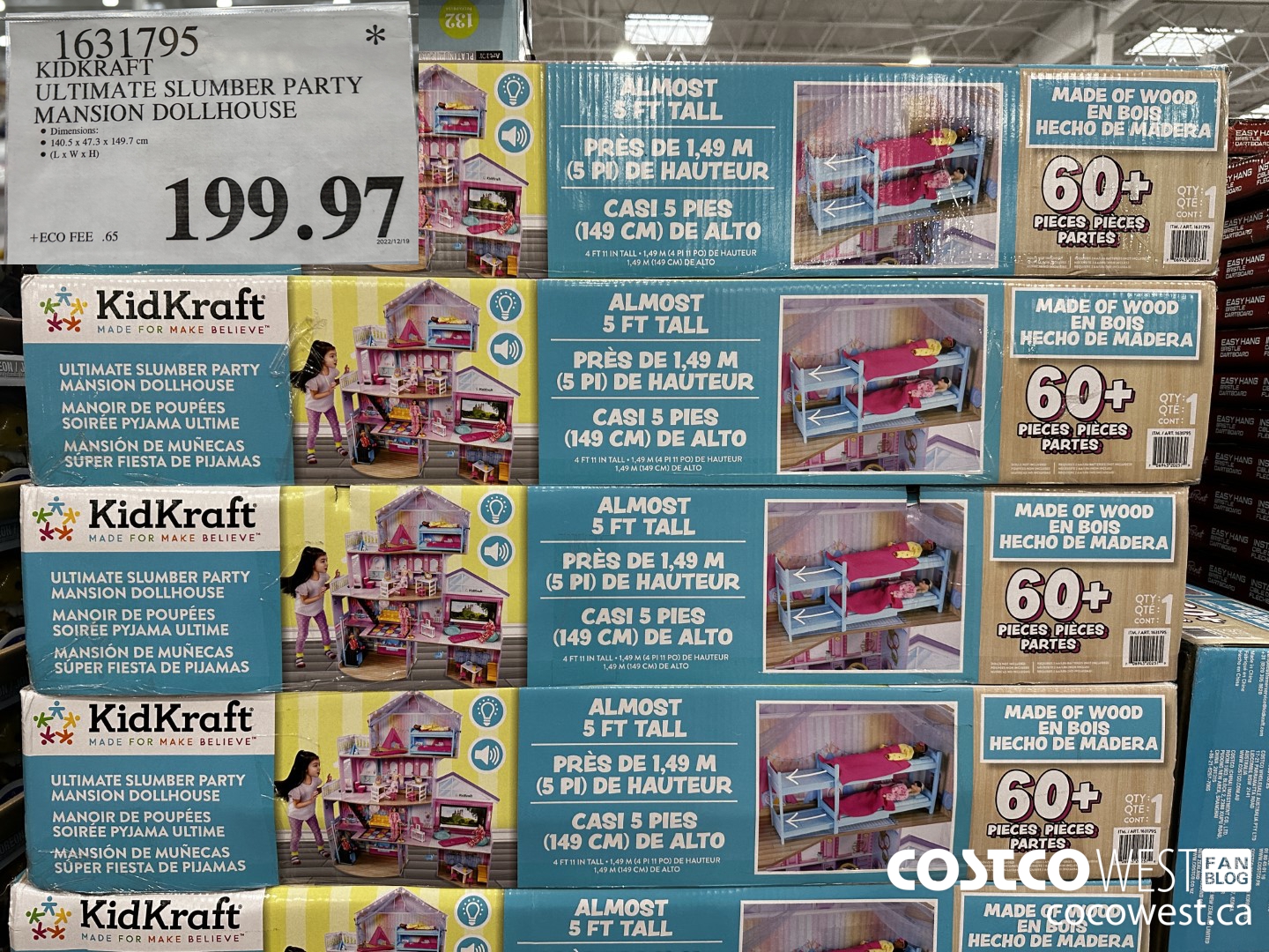 1631795 KIDKRAFT ULTIMATE SLUMBER PARTY MANSION DOLLHOUSE $199.97