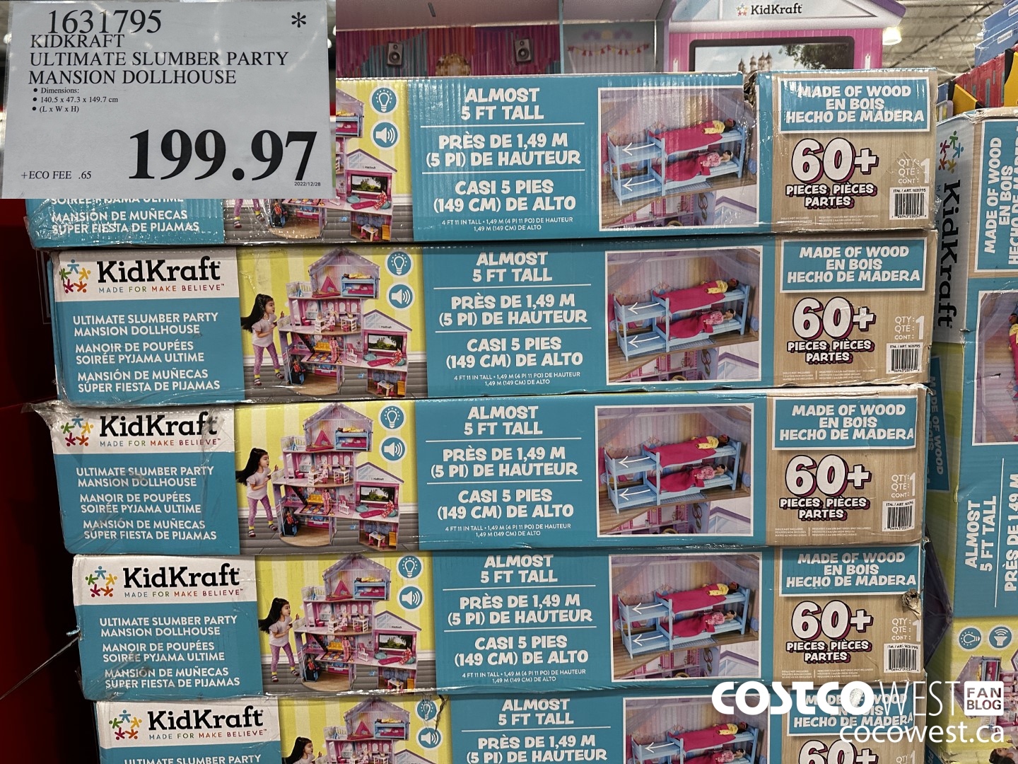 1631795 KIDKRAFT ULTIMATE SLUMBER PARTY MANSION DOLLHOUSE $199.97