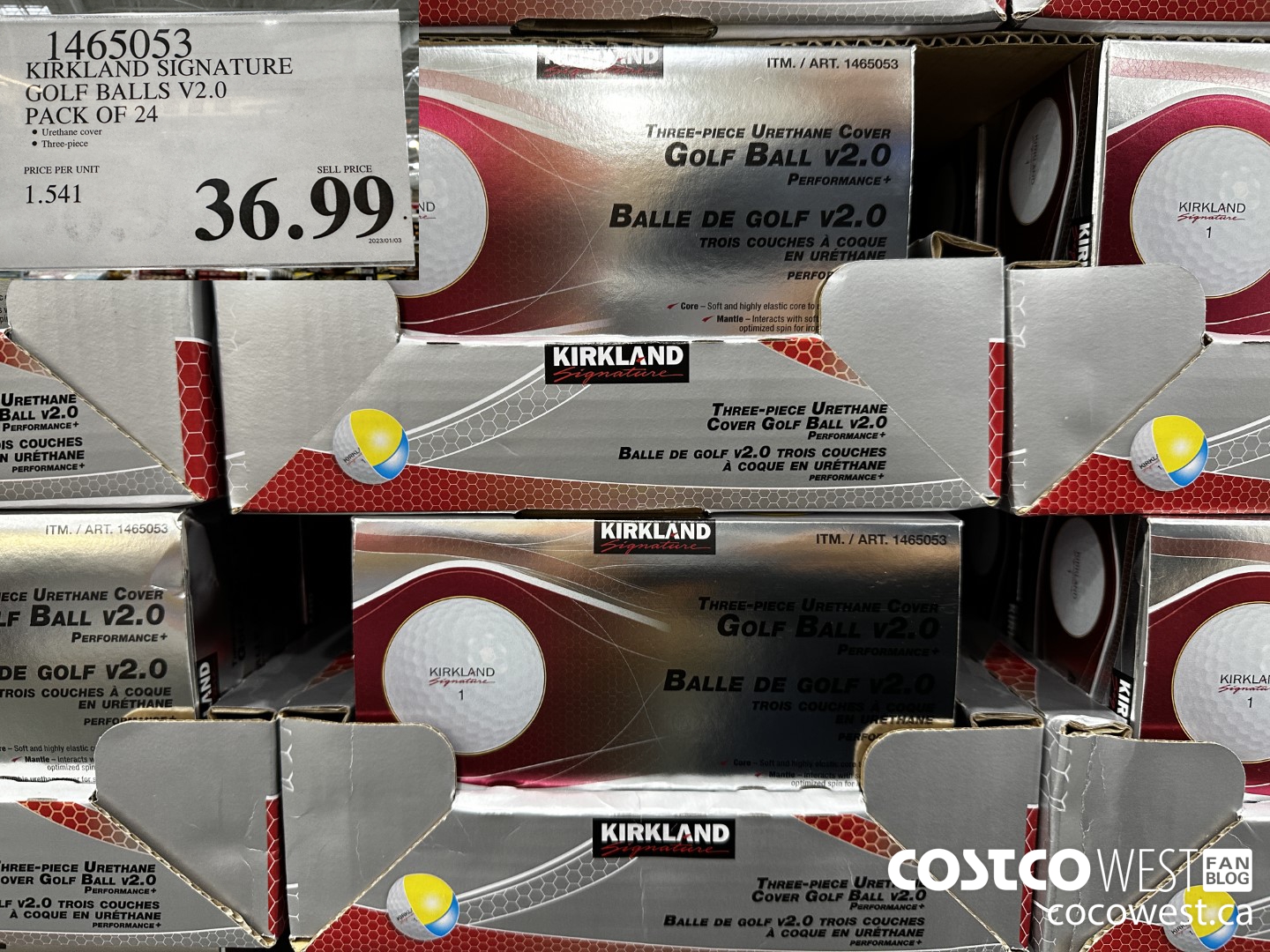 1465053 KIRKLAND SIGNATURE GOLF BALLS V2.0 PACK OF 24 $36.99