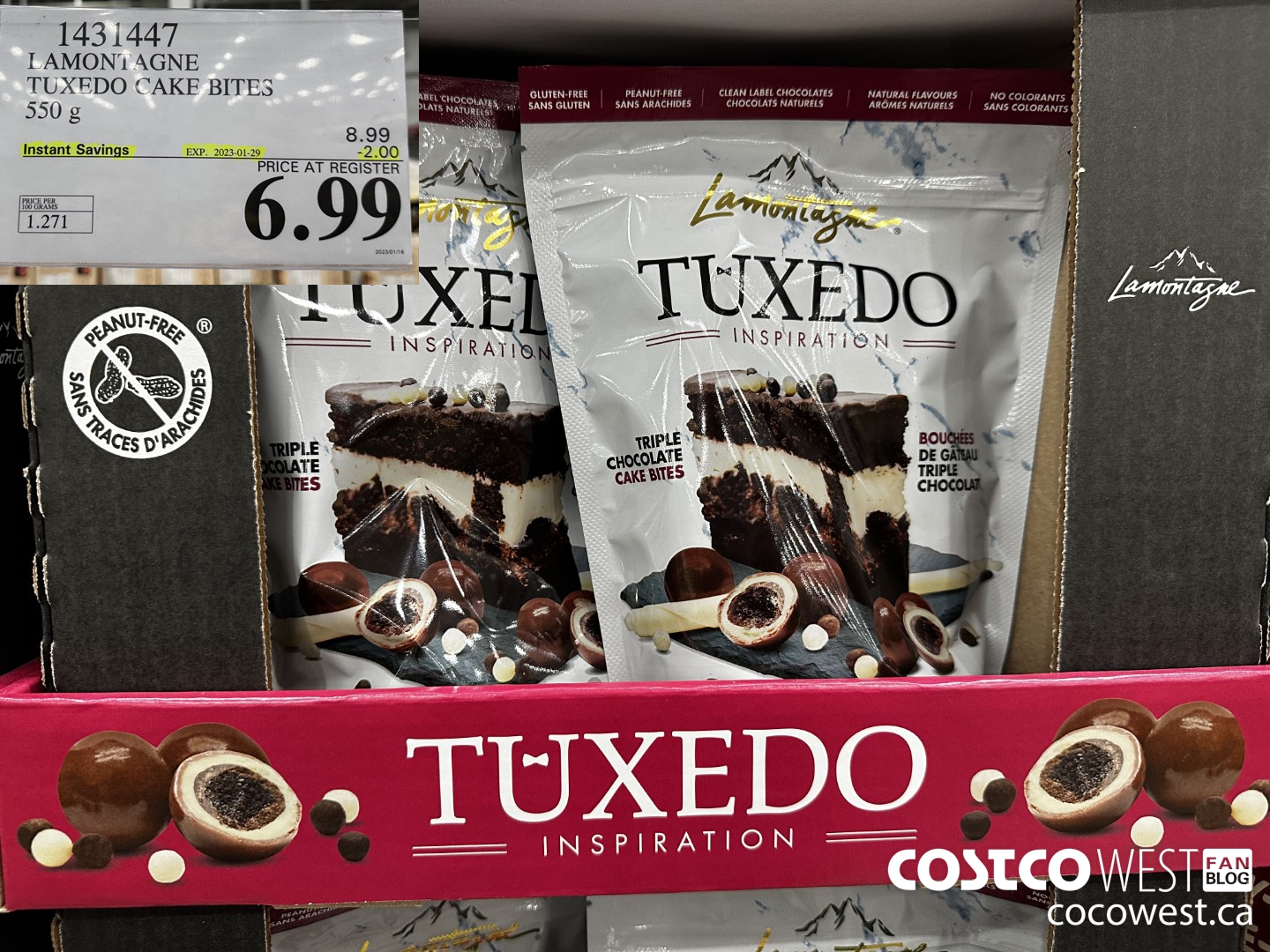 1431447 LAMONTAGNE TUXEDO CAKE BITES 550 g ($2.00 INSTANT SAVINGS EXPIRES ON 2023-01-29) $6.99