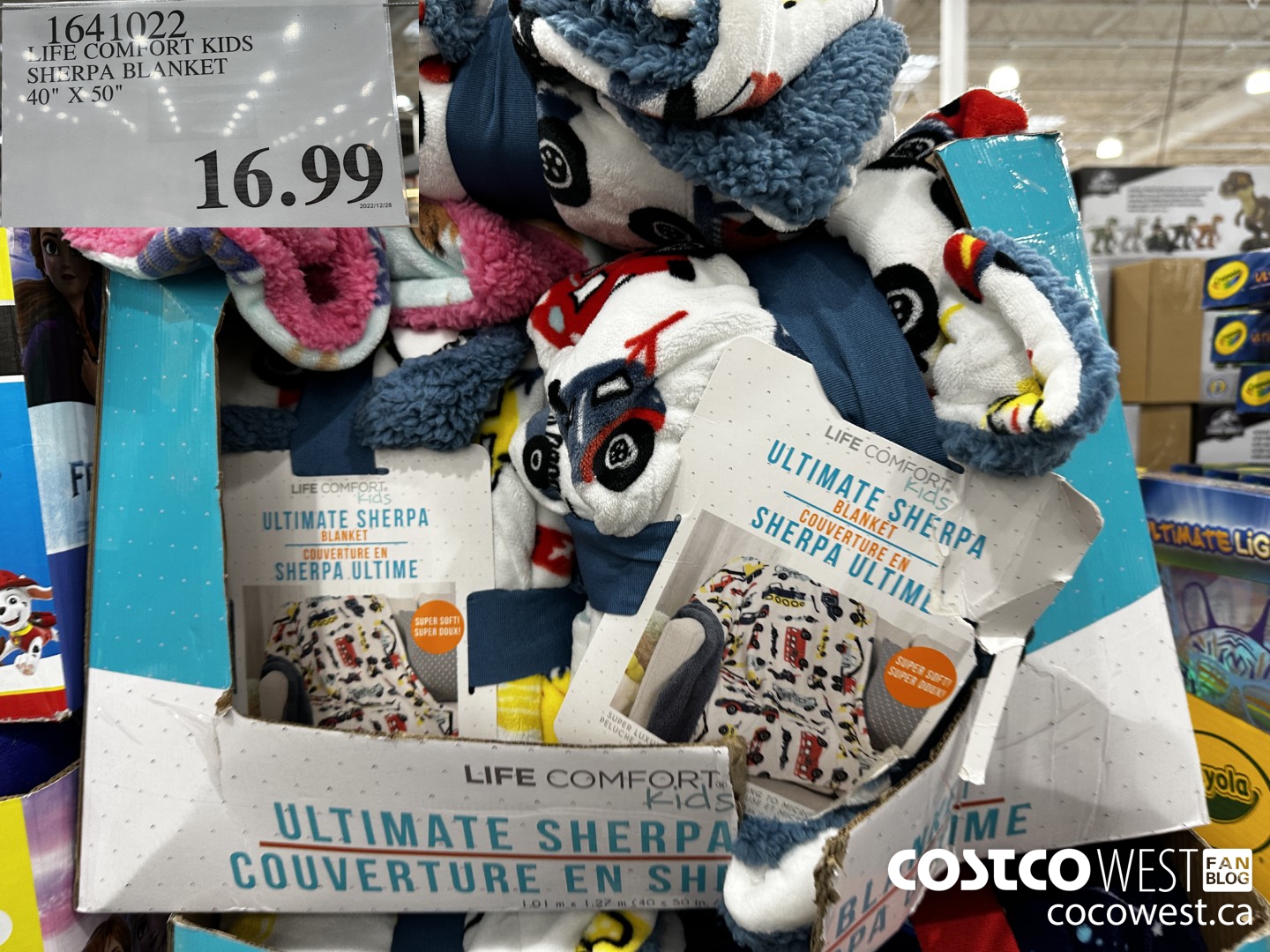 1641022 LIFE COMFORT KIDS SHERPA BLANKET 40
