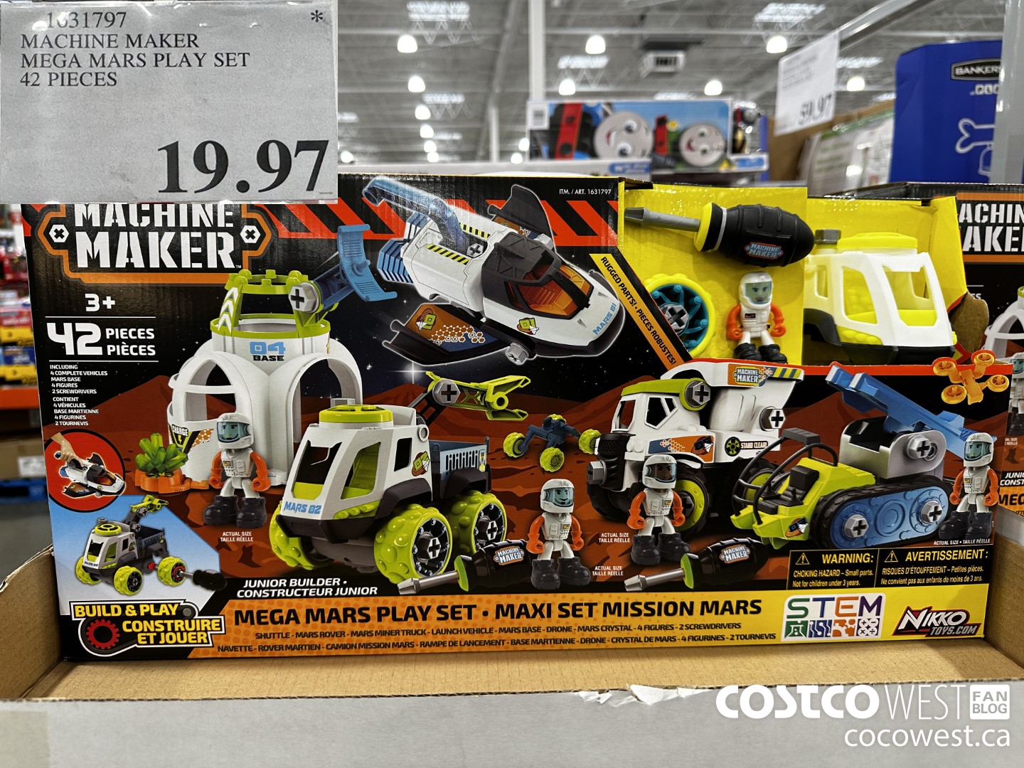 1631797 MACHINE MAKER MEGA MARS PLAY SET 42 PIECES  $19.97