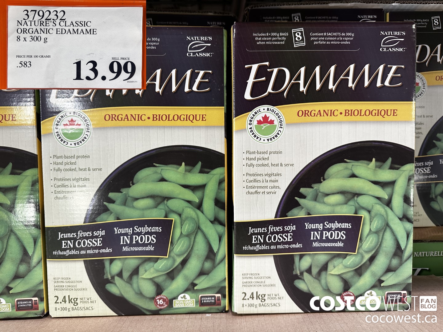 379232 NATURE'S CLASSIC ORGANIC EDAMAME 8 x 300 g $13.99