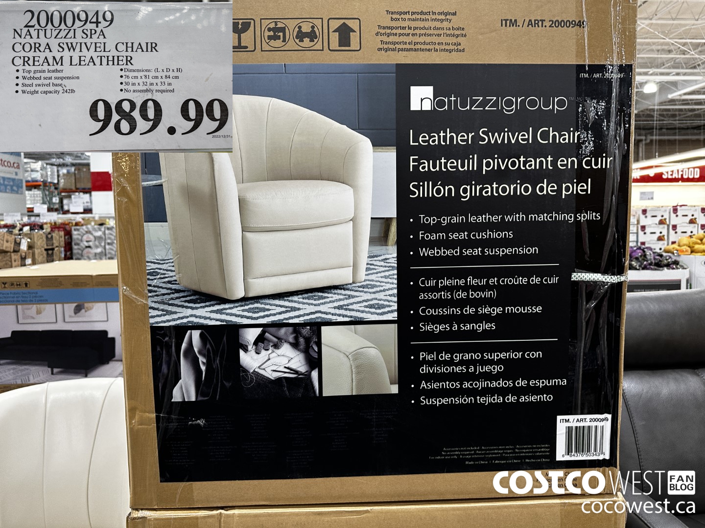 Natuzzi group cora leather swivel online chair