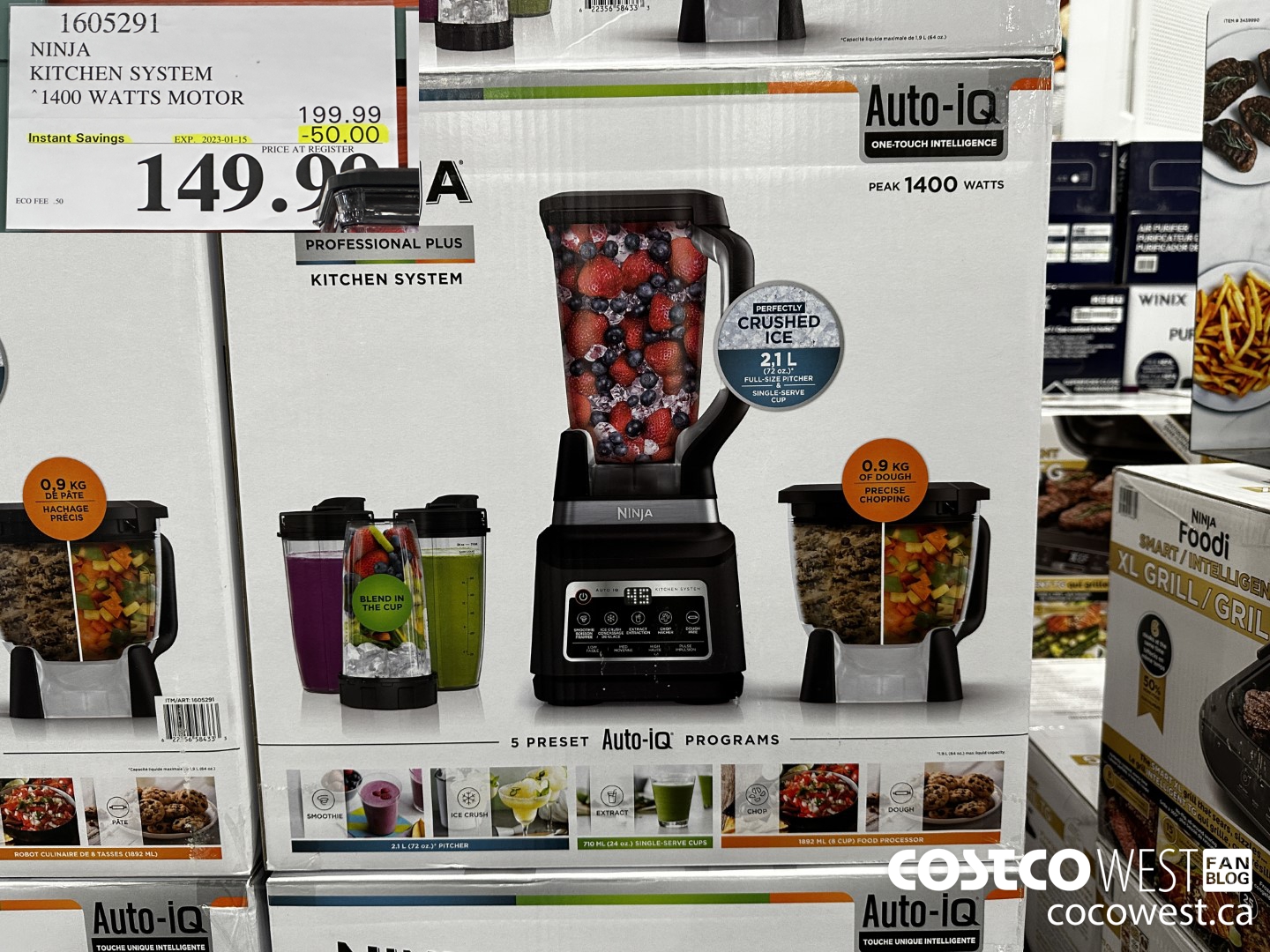 1605291 NINJA KITCHEN SYSTEM BN805CCO ($50.00 INSTANT SAVINGS EXPIRES ON 2023-01-15) $149.99