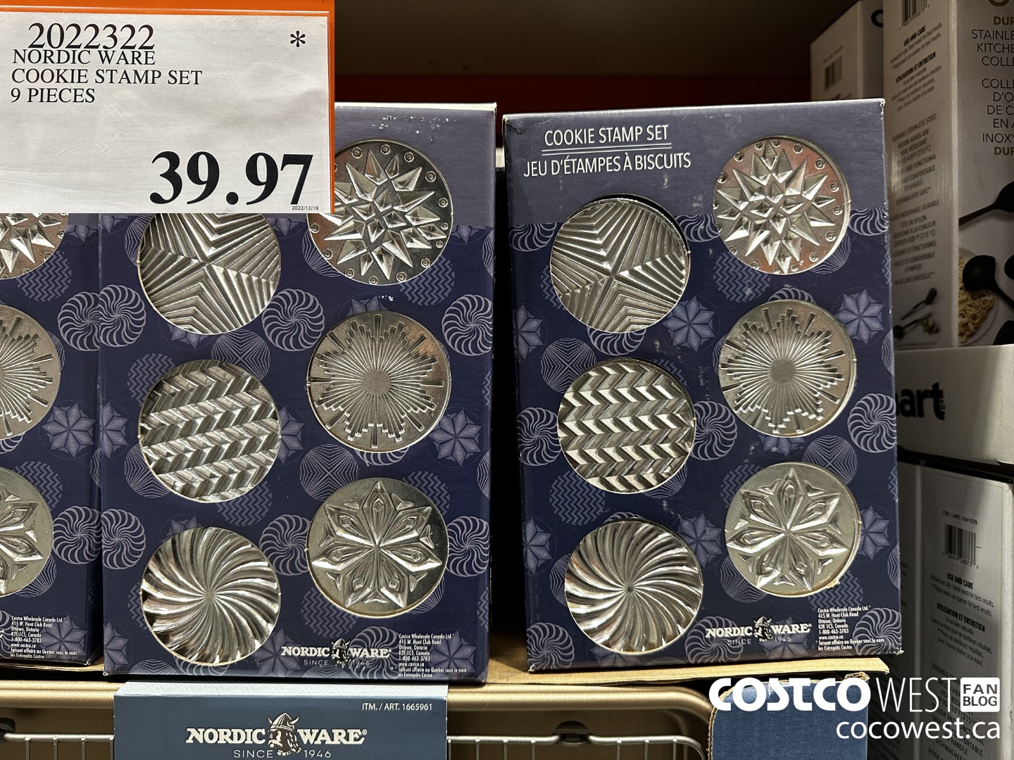 2022322 NORDIC WARE COOKIE STAMP SET 9 PIECES $39.97