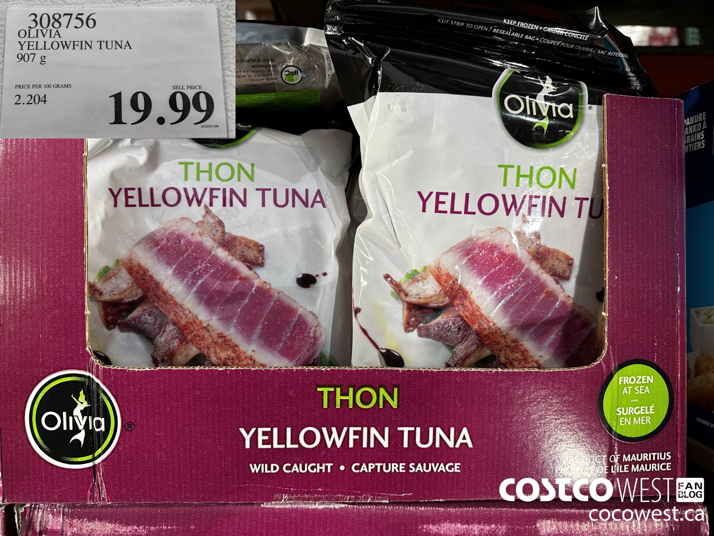 308756 OLIVIA YELLOWFIN TUNA 907 g $19.99