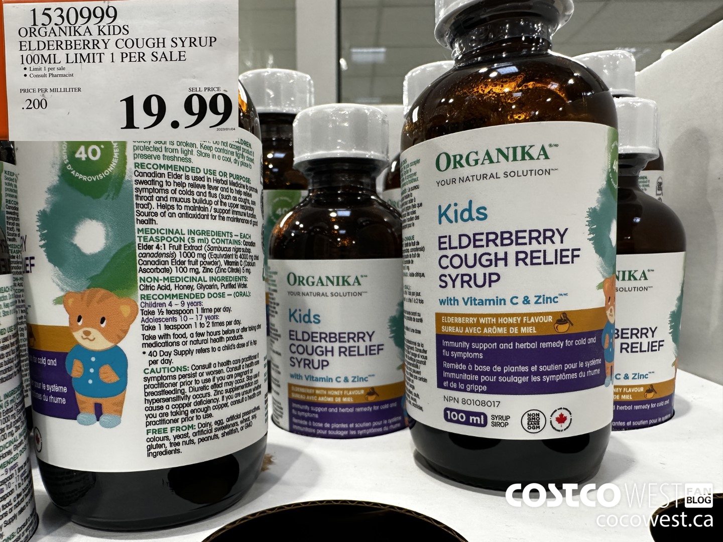 1530999 ORGANIKA KIDS ELDERBERRY COUGH SYRUP 100ML $19.99