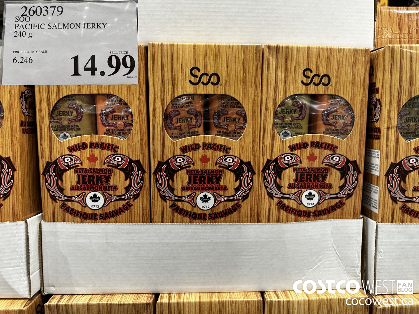 260379 PACIFIC SALMON JERKY 240 G $14.99