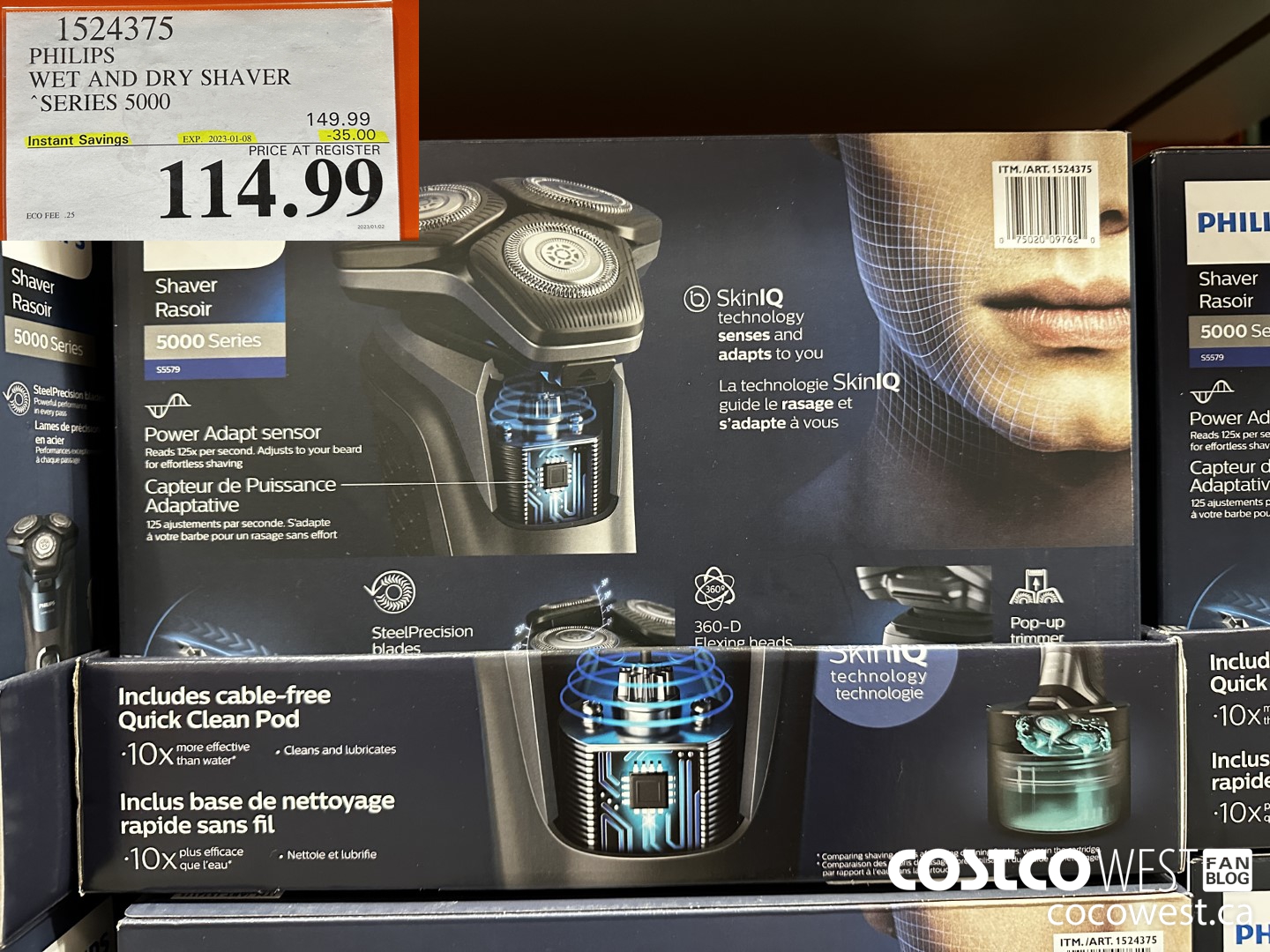 1524375 PHILIPS WET AND DRY SHAVER SERIES 5000 ($35.00 INSTANT SAVINGS EXPIRES ON 2022-01-08) $114.99