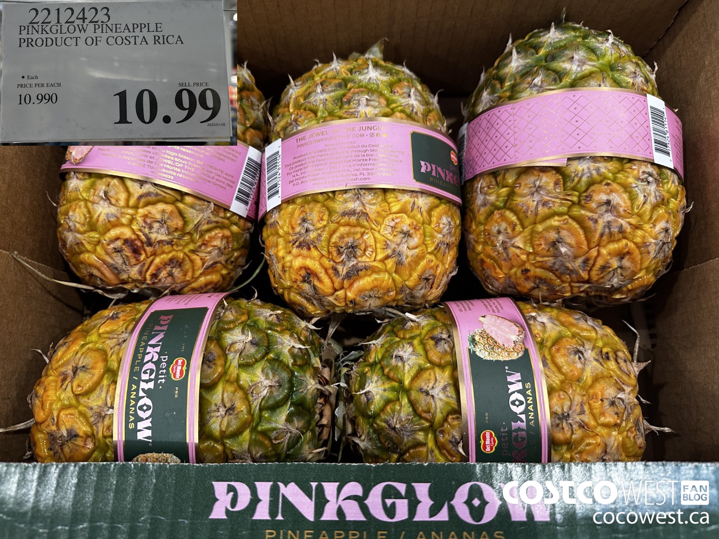 2212423 PINKGLOW PINEAPPLE PRODUCT OF COSTA RICA  $10.99