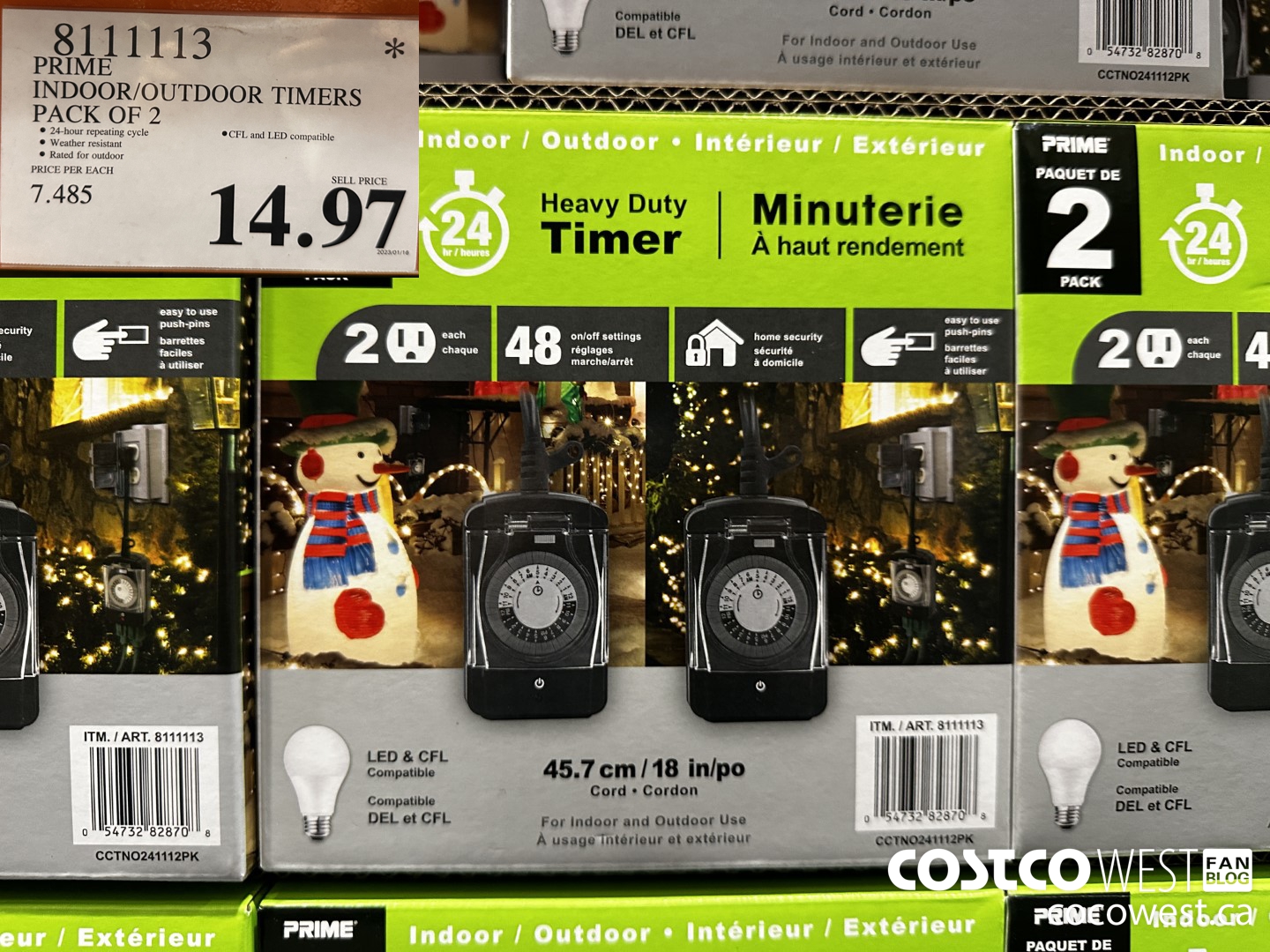 8111113 PRIME INDOOR/OUTDOOR TIMERS PACK OF 2 $14.97