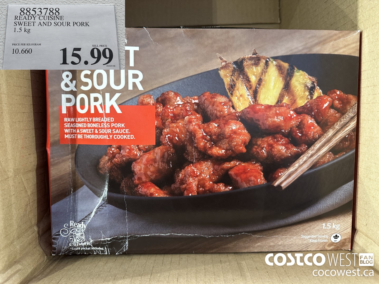 8853788 READY CUISINE SWEET AND SOUR PORK 1.5 kg  $15.99