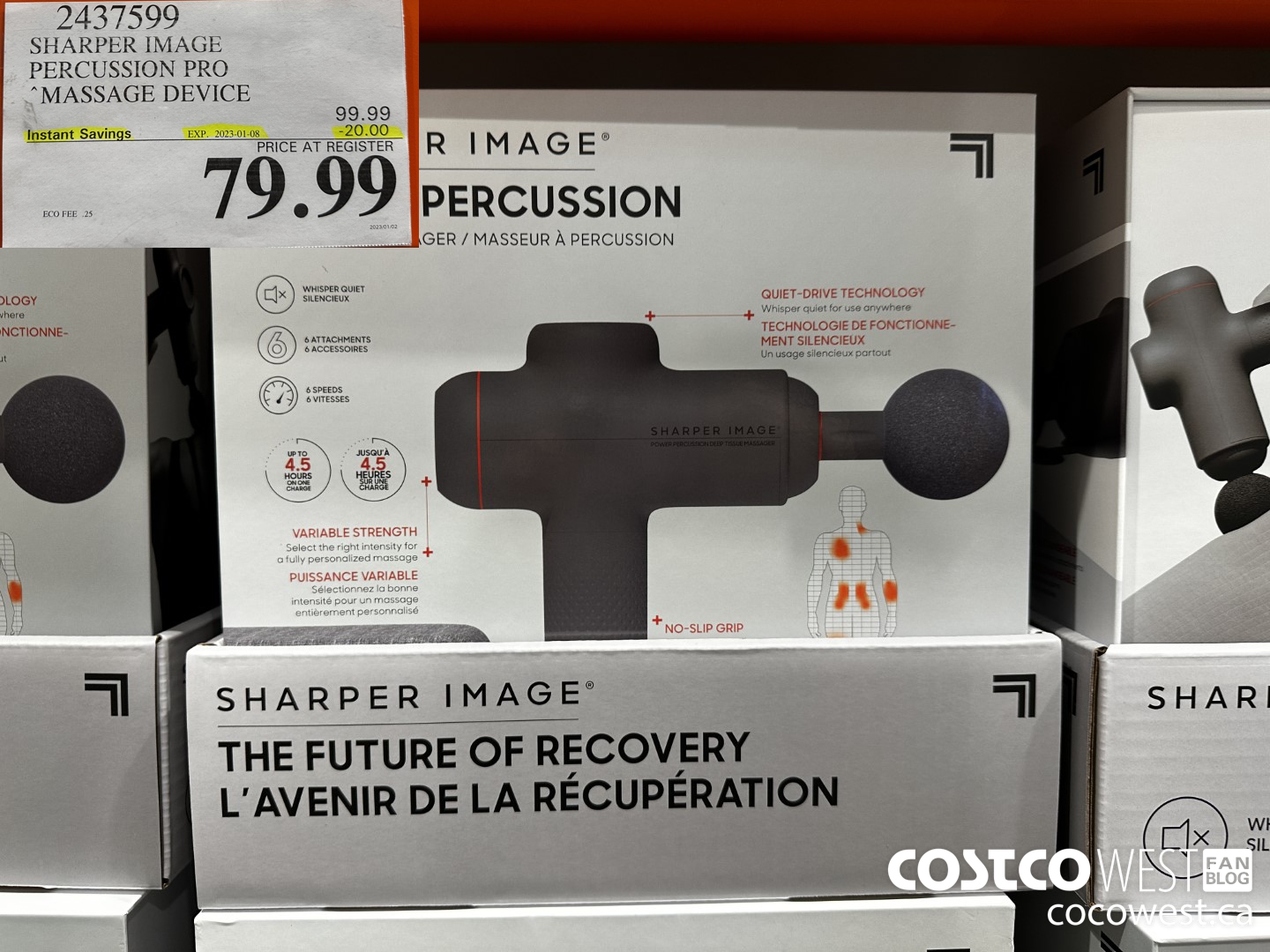 2437599 SHARPER IMAGE PERCUSSION PRO MASSAGE DEVICE ($20.00 INSTANT SAVINGS EXPIRES ON 2023-01-08) $79.99