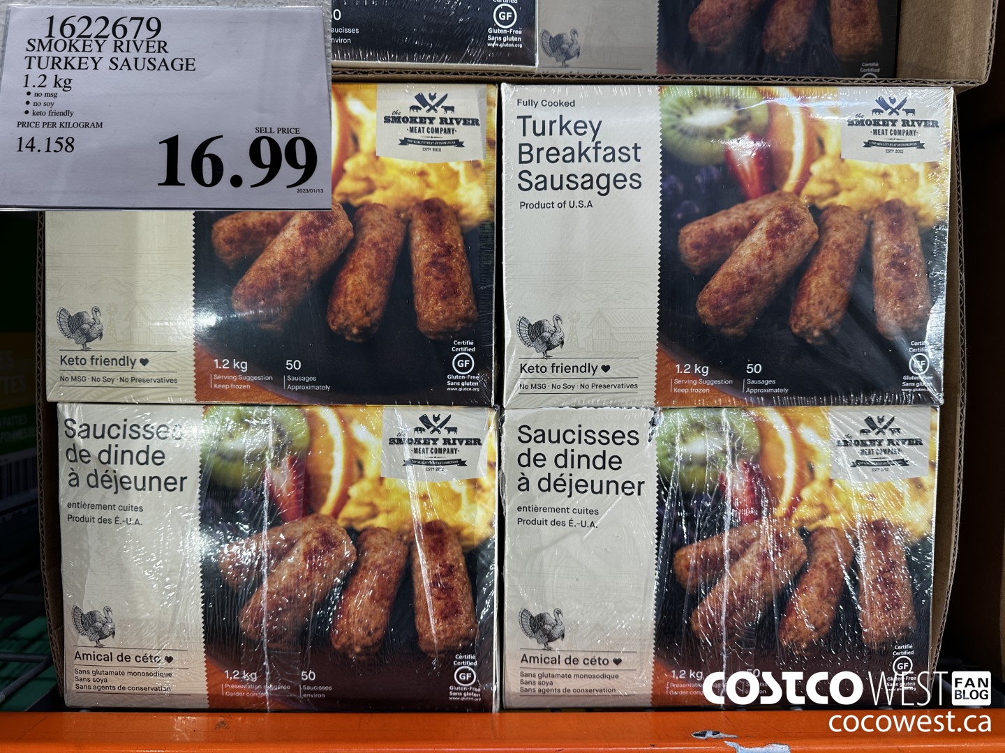 1622679 SMOKEY RIVER TURKEY SAUSAGE 1.2 KG $16.99