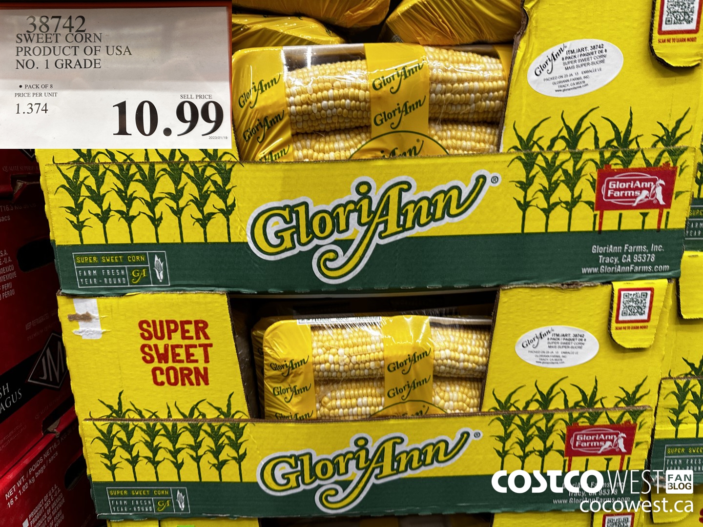 38742 SWEET CORN PRODUCT OF USA NO. 1 GRADE $10.99