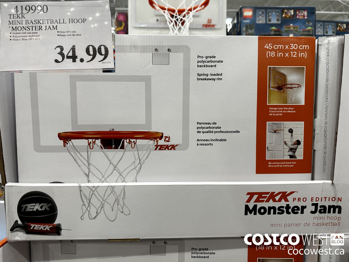 419990 TEKK MINI BASKETBALL HOOP MONSTER JAM $34.99