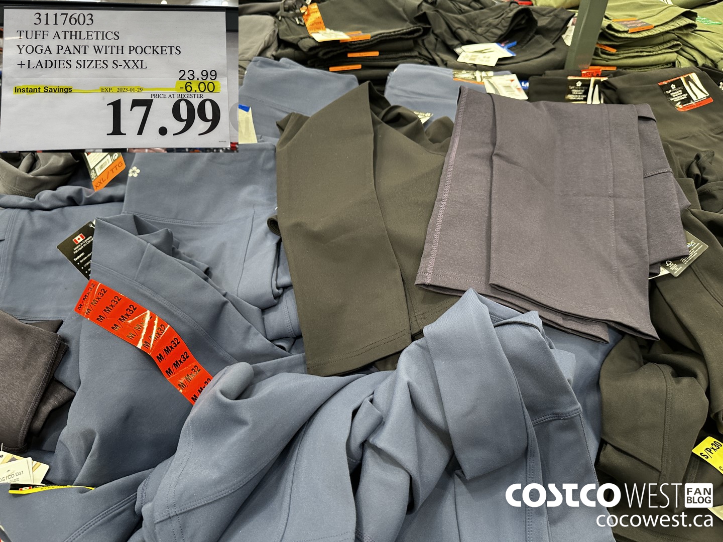 3117603 TUFF ATHLETICS YOGA PANT WITH POCKETS LADIES SIZES S-XXL ($6.00 INSTANT SAVINGS EXPIRES ON 2023-01-29) $17.99