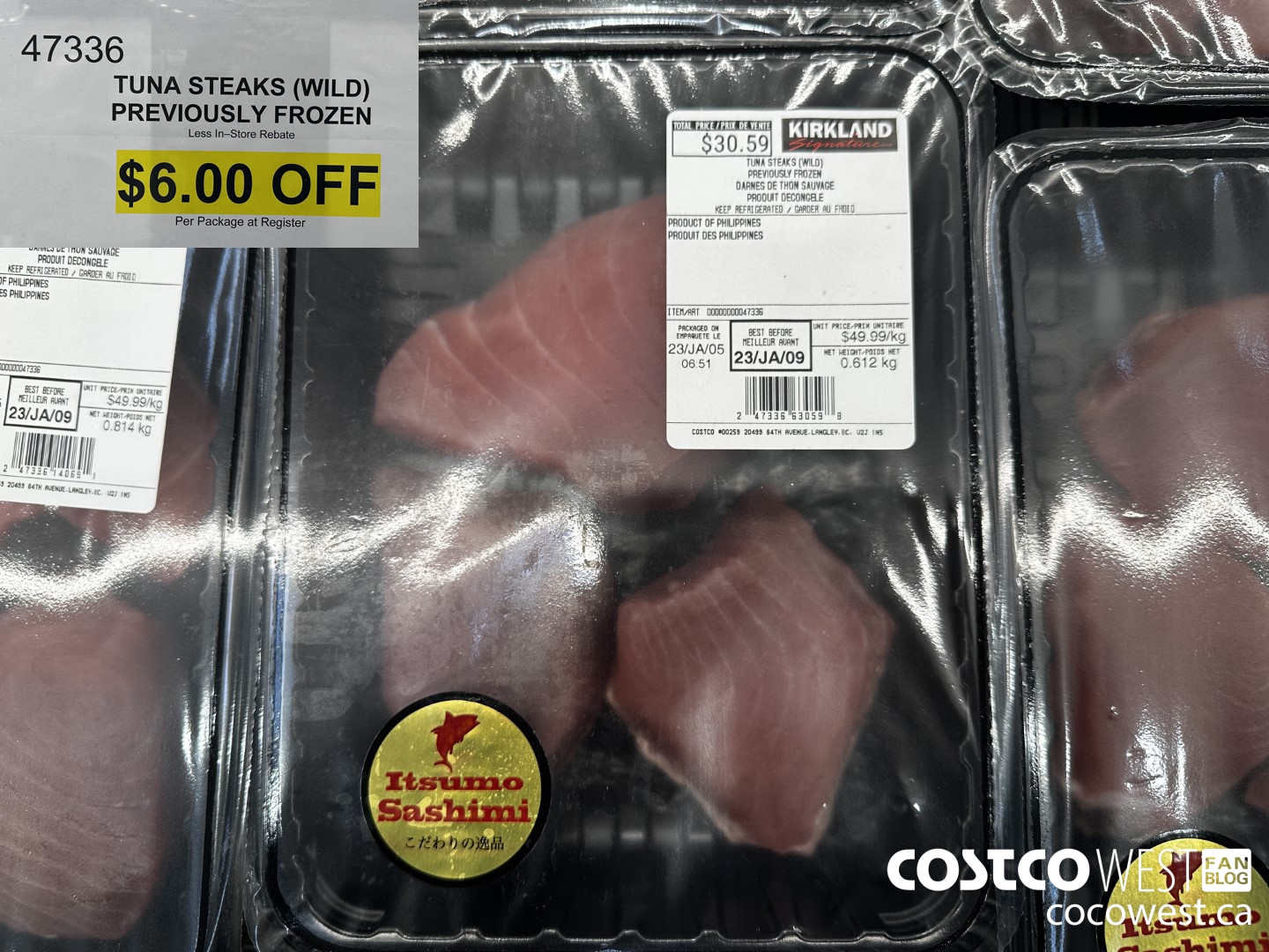 47336 TUNA STEAKS (WILD) PREVIOUSLY FROZEN ($6.00 INSTANT SAVINGS)