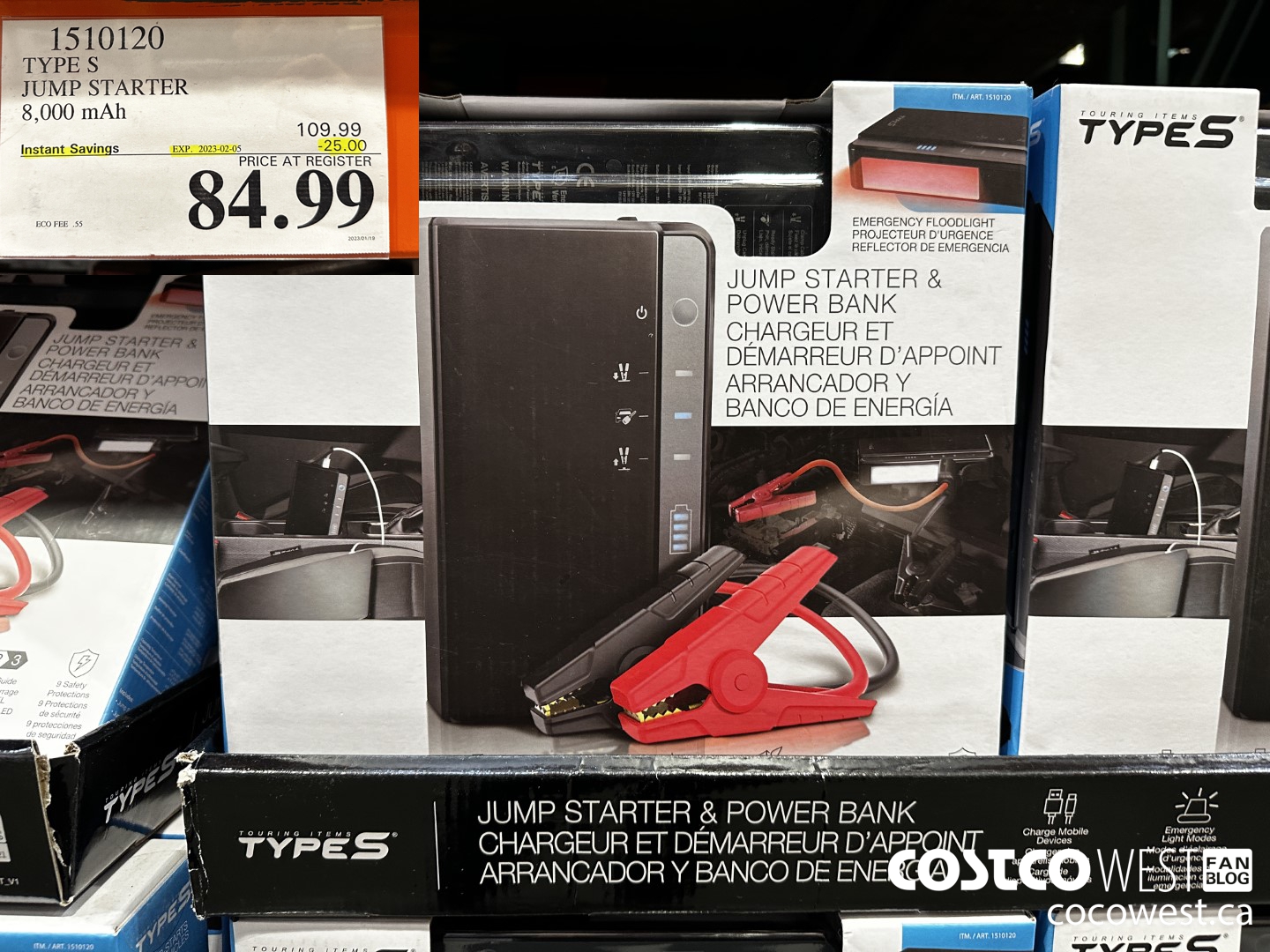 1510120 TYPE S JUMP STARTER 8,000 MAH ($25.00 INSTANT SAVINGS EXPIRES ON 2023-02-05) $84.99