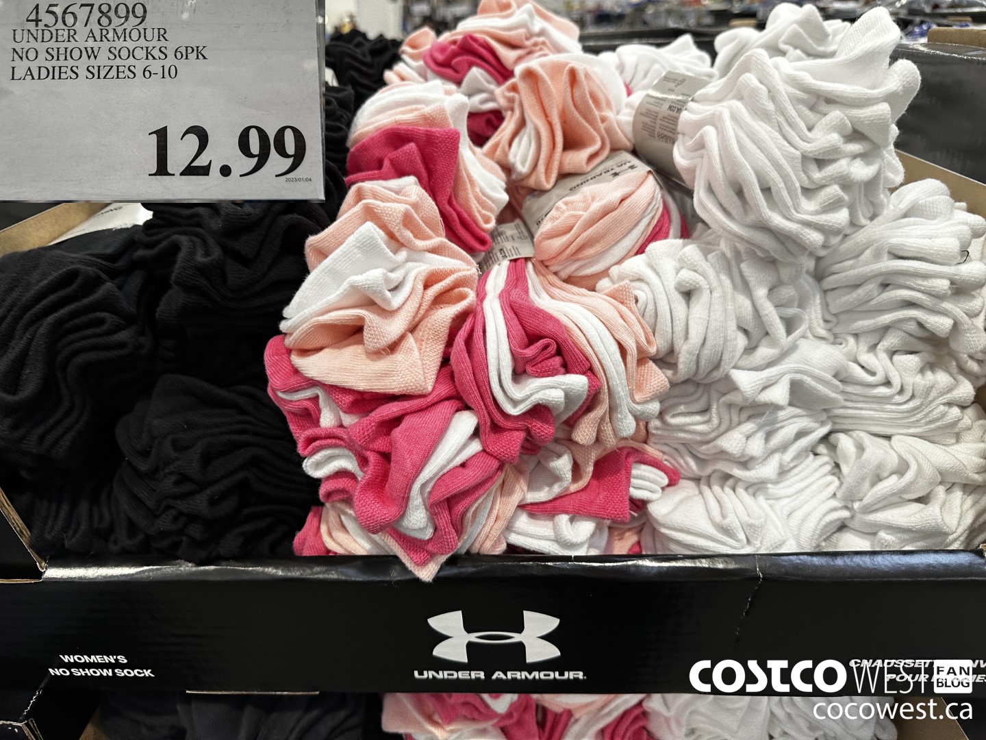 4567899 UNDER ARMOUR NO SHOW SOCKS 6PK LADIES SIZES 6-10 $12.99