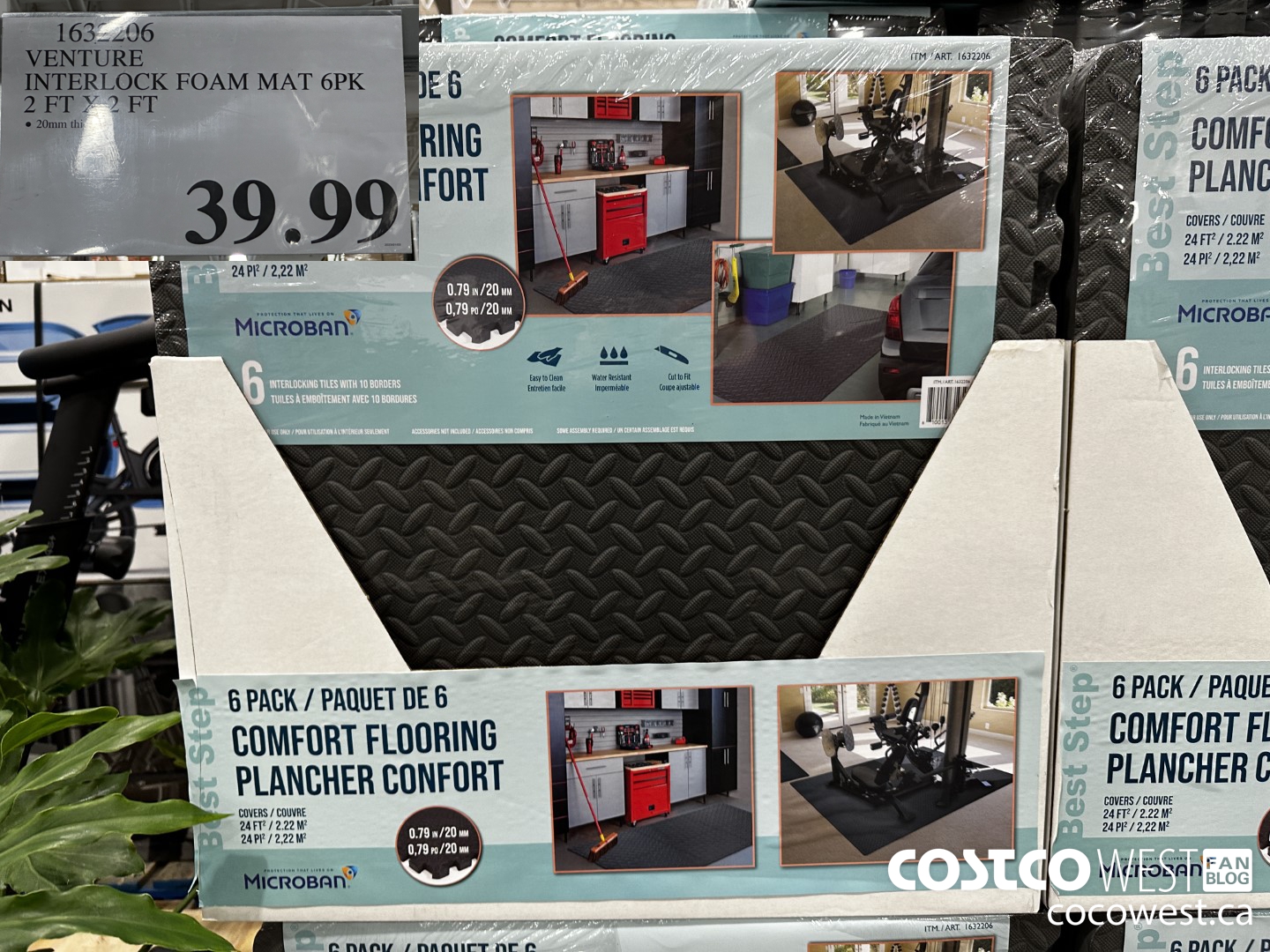 1632206 VENTURE INTERLOCK FOAM MAT 6PK 2 FT X 2 FT $39.99