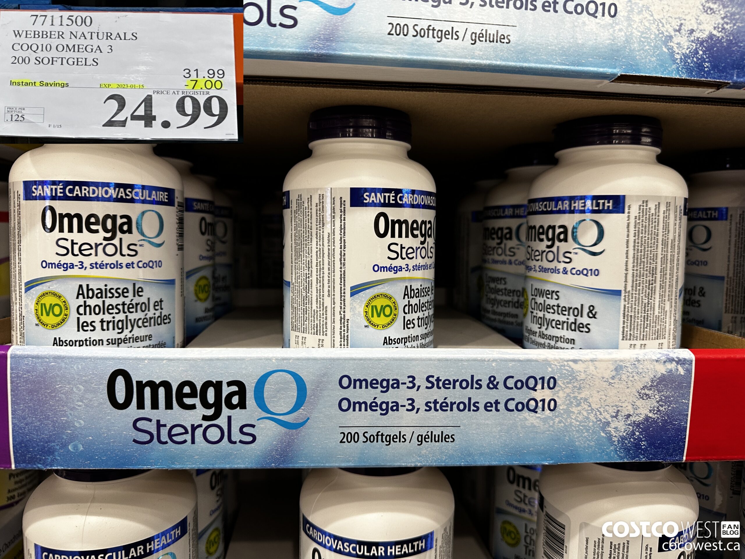 7711500 WEBBER NATURALS COQ10 OMEGA 3 200 SOFTGELS ($7.00 INSTANT SAVINGS EXPIRES ON 2023-01-15) $24.99