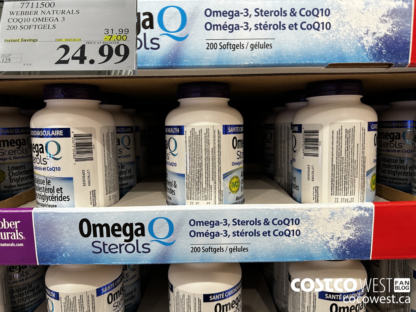 7711500 WEBBER NATURALS COQ10 OMEGA 3 200 SOFTGELS ($7.00 INSTANT SAVINGS EXPIRES ON 2023-01-15) $24.99