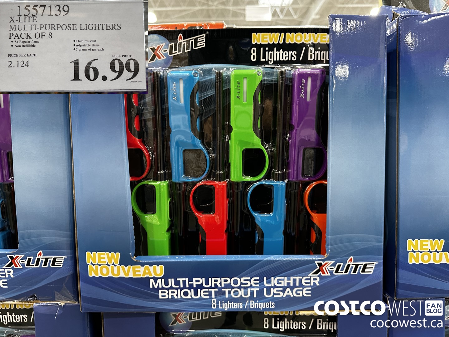 1557139 XLITE MULTI-PURPOSE LIGHTERS PACK OF 8 $16.99