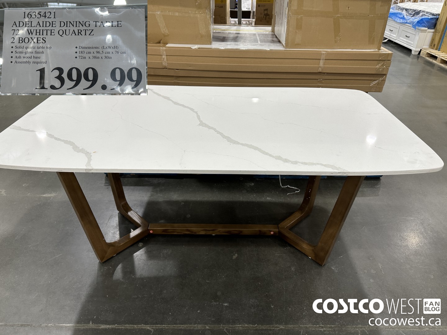 1635421 ADELAIDE DINING TABLE 72