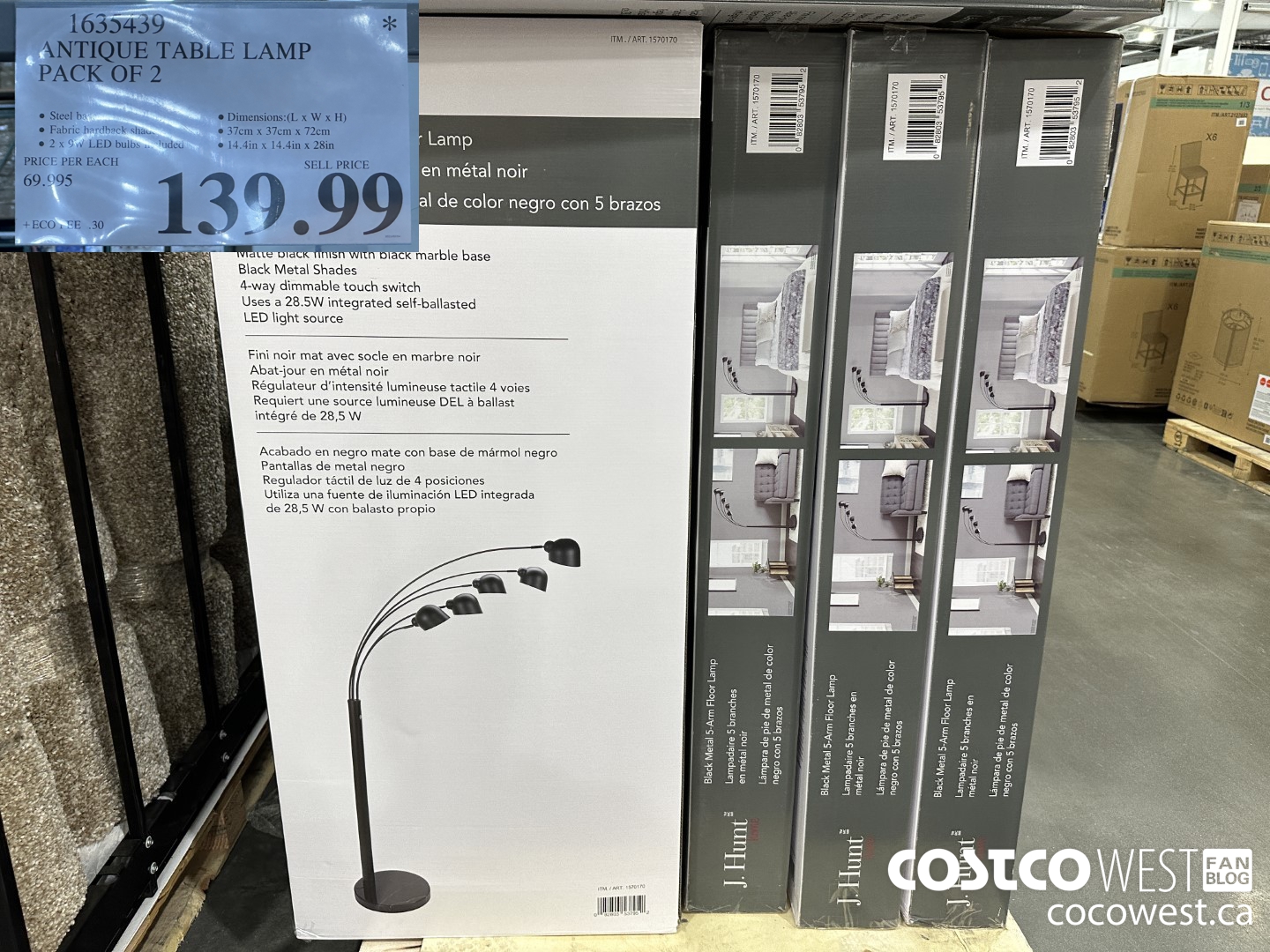 1635439 ANTIQUE TABLE LAMP PACK OF 2 $139.99