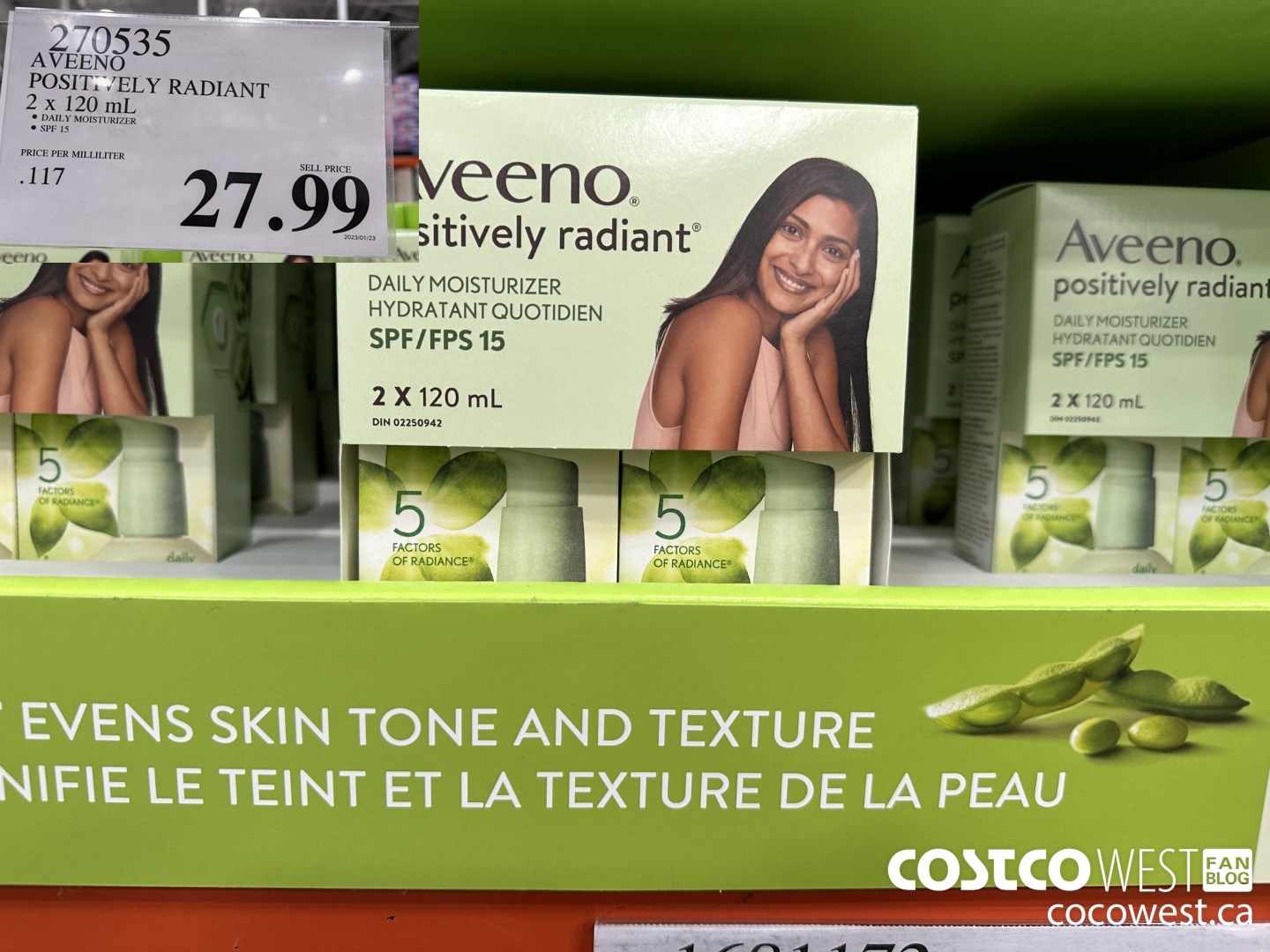 270535 AVEENO POSITIVELY RADIANT 2 X 120 ML $27.99