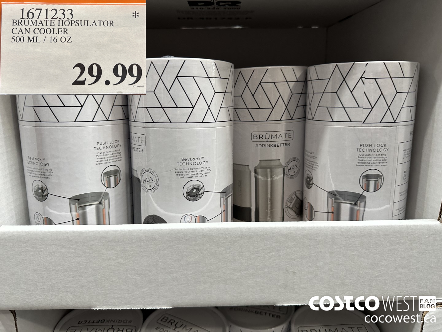 1671233 BRUMATE HOPSULATOR CAN COOLER 500ML / 16 OZ $29.99